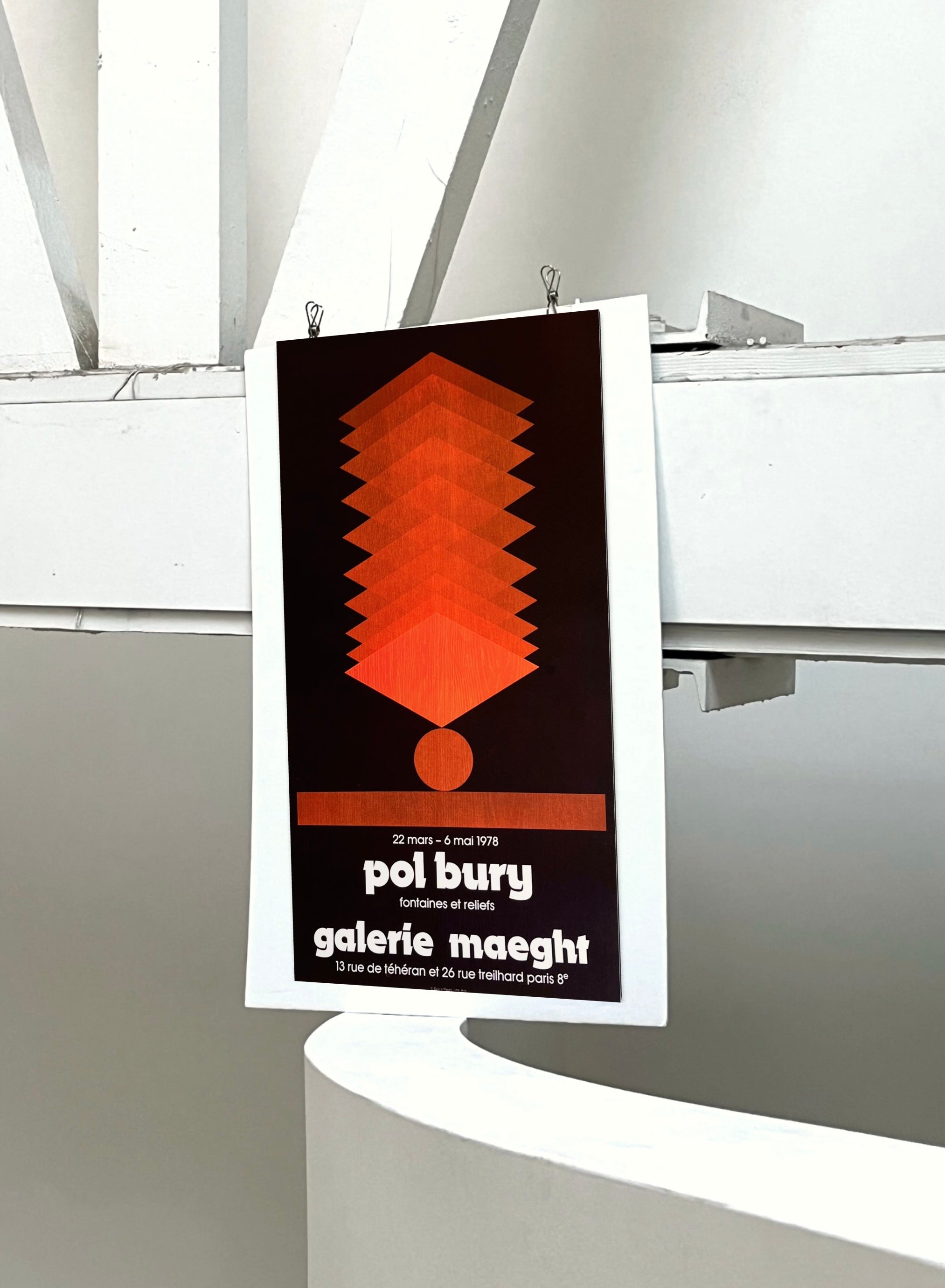 1978 Pol Bury French Art Exhibition Print