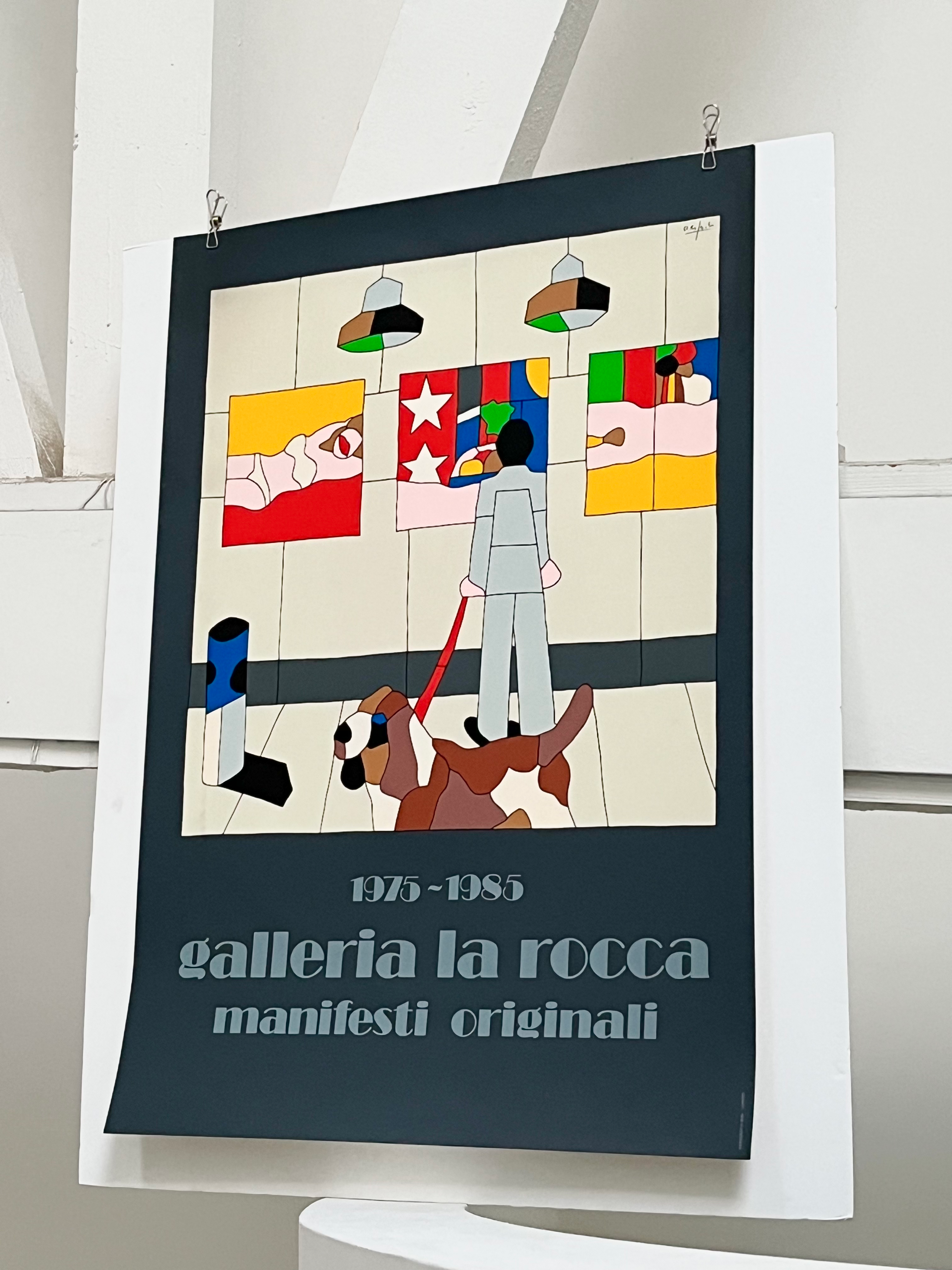 1980s Ugo Nespolo XL Italian Serigraph