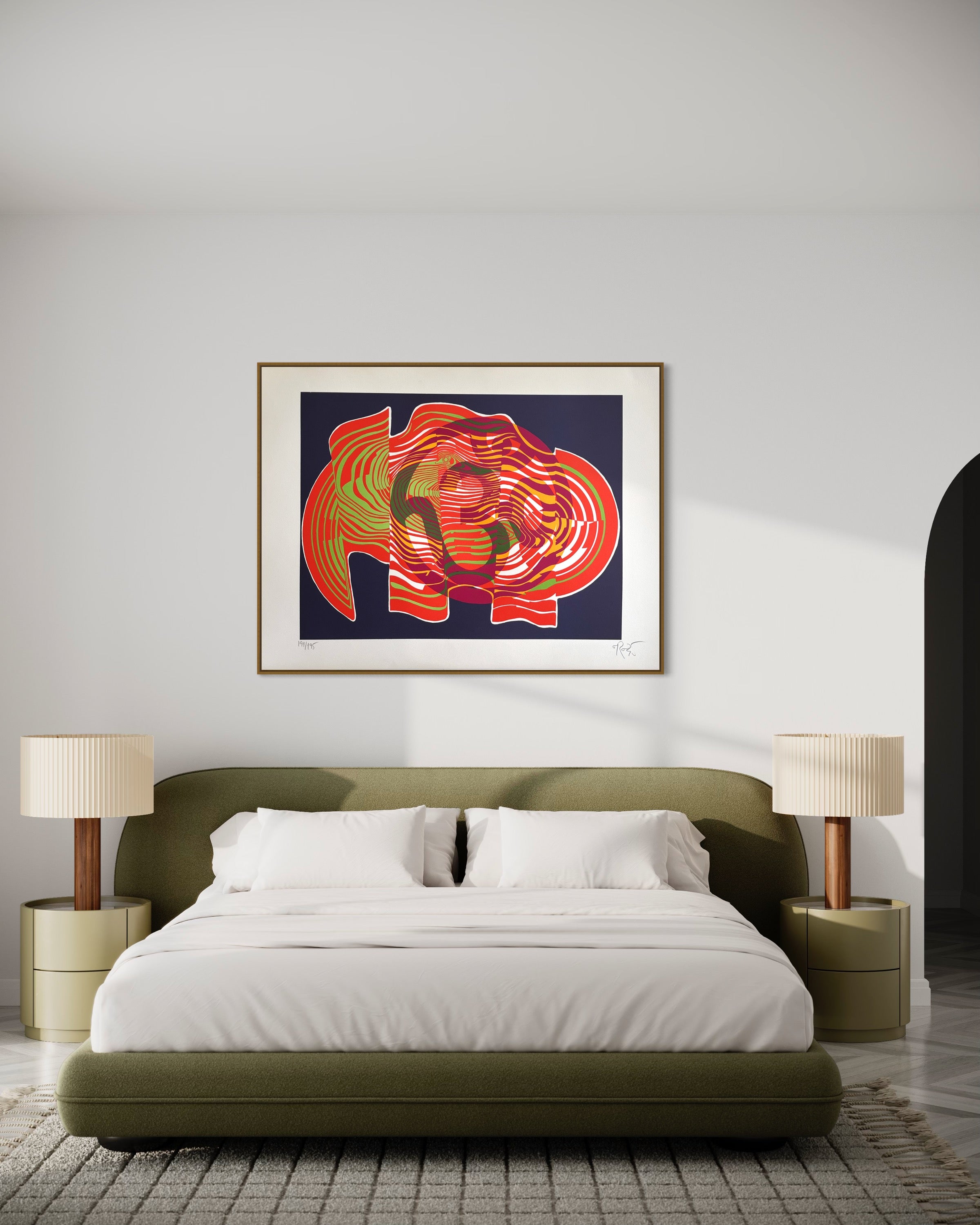 1975 Narendra Srivastava Signed French Lithograph