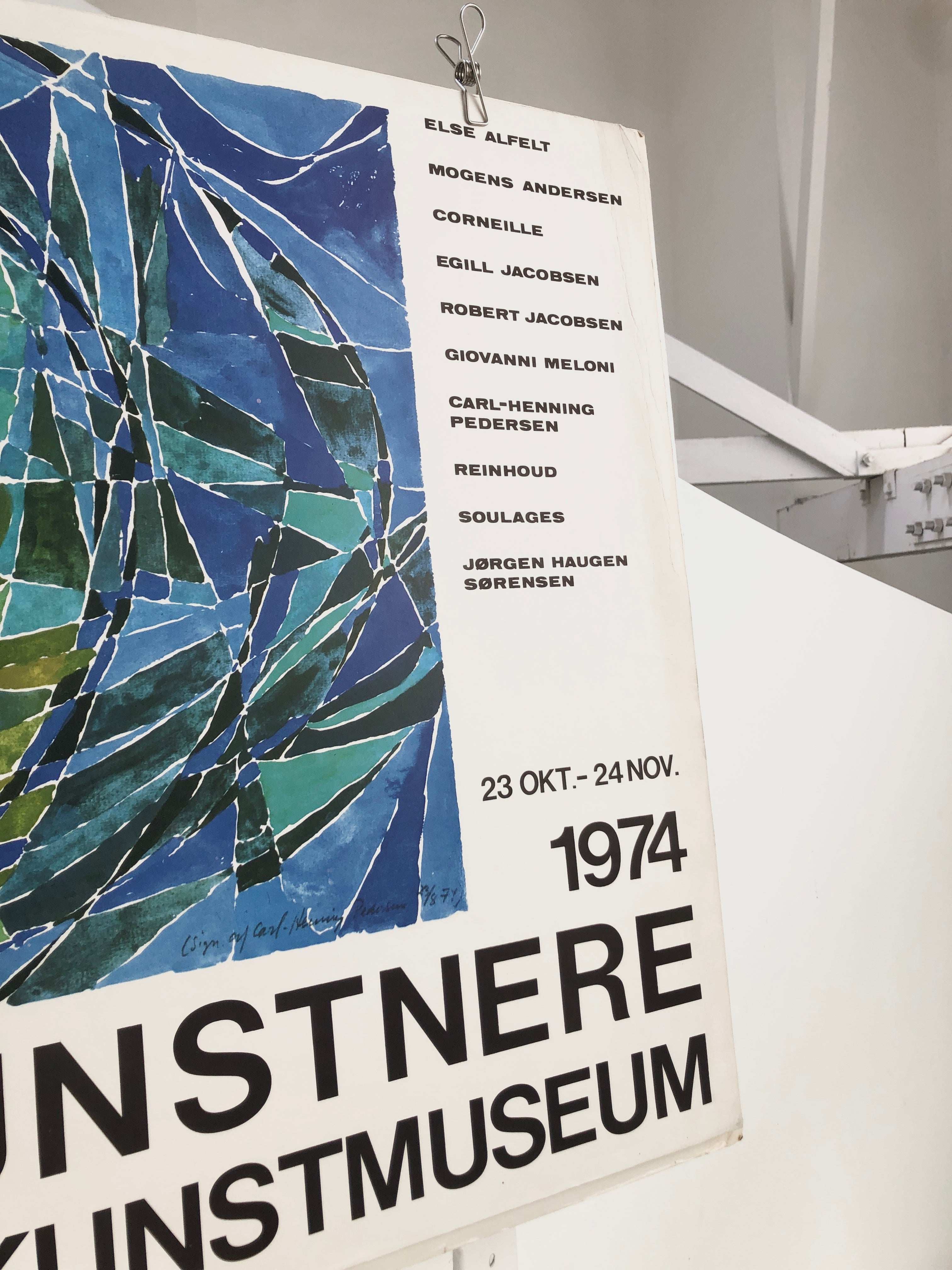 1974 Danish Museum Art Exhibition Lithograph