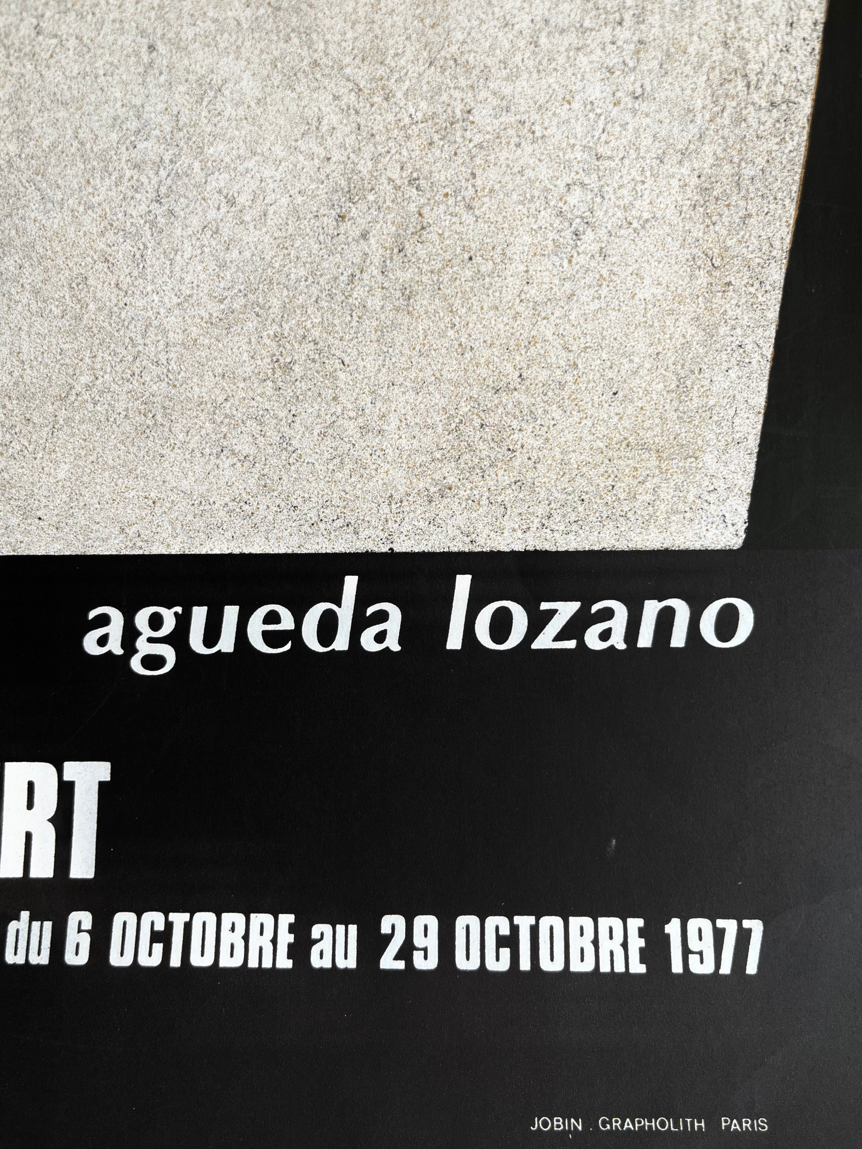 1977 Agueda Lorano French Art Exhibition Lithograph