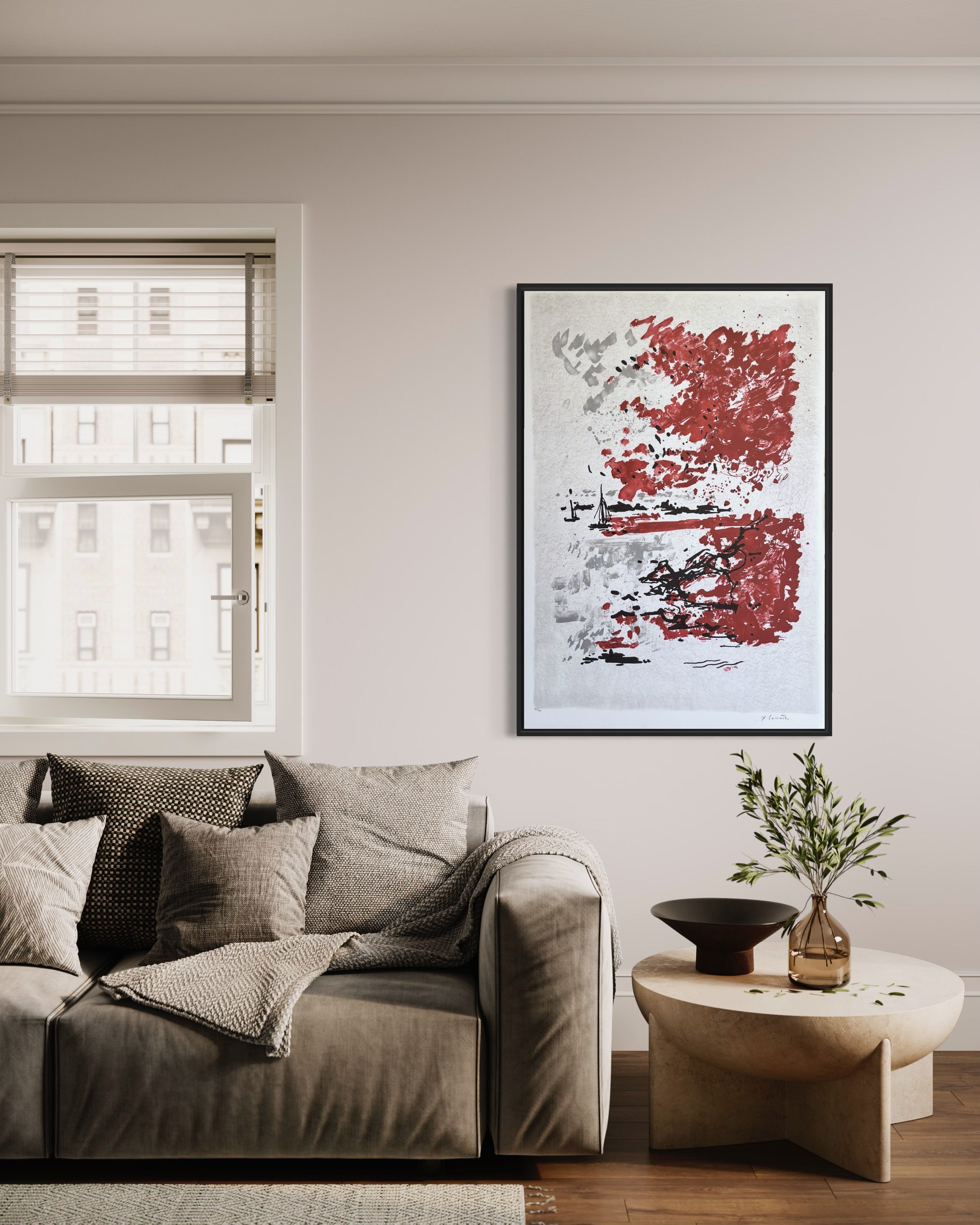 1970s Jean-Yves Commère Signed French Lithograph