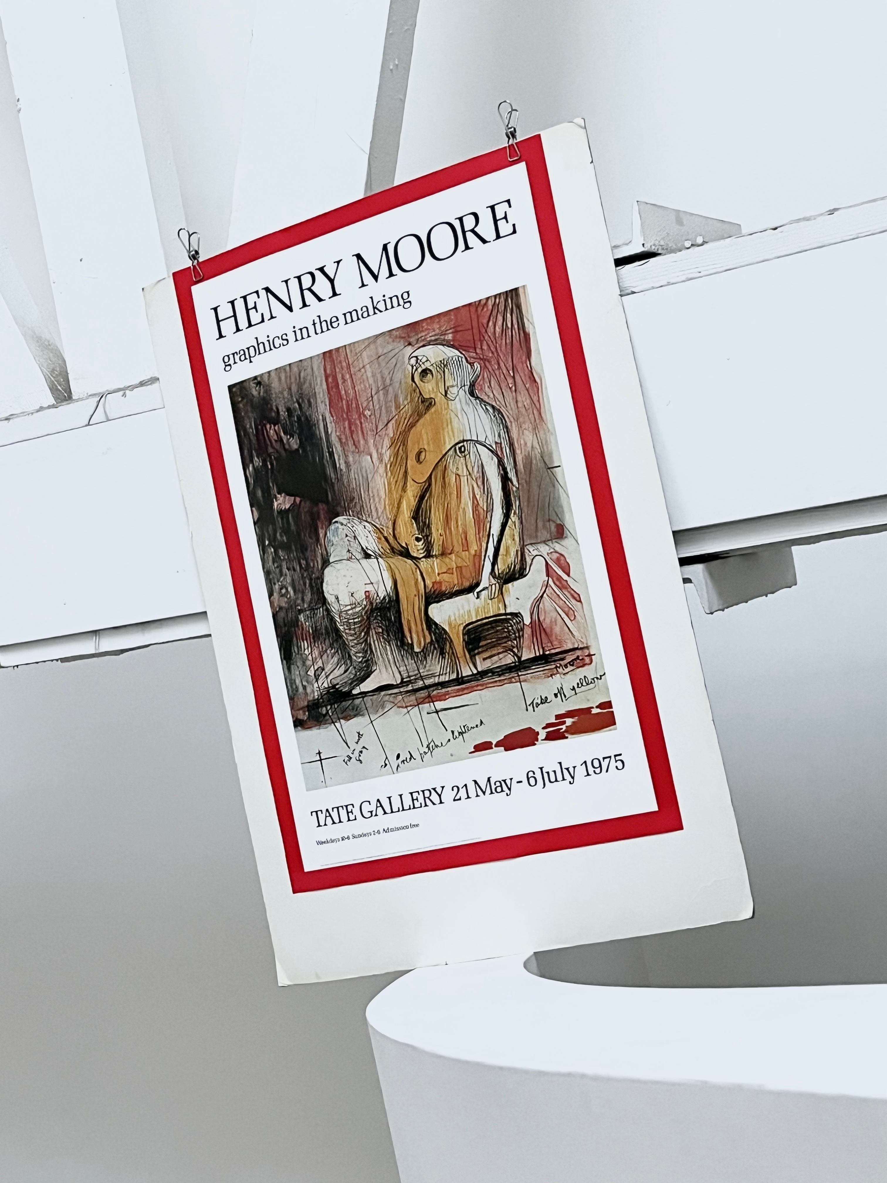 1975 Henry Moore English Art Exhibition Poster