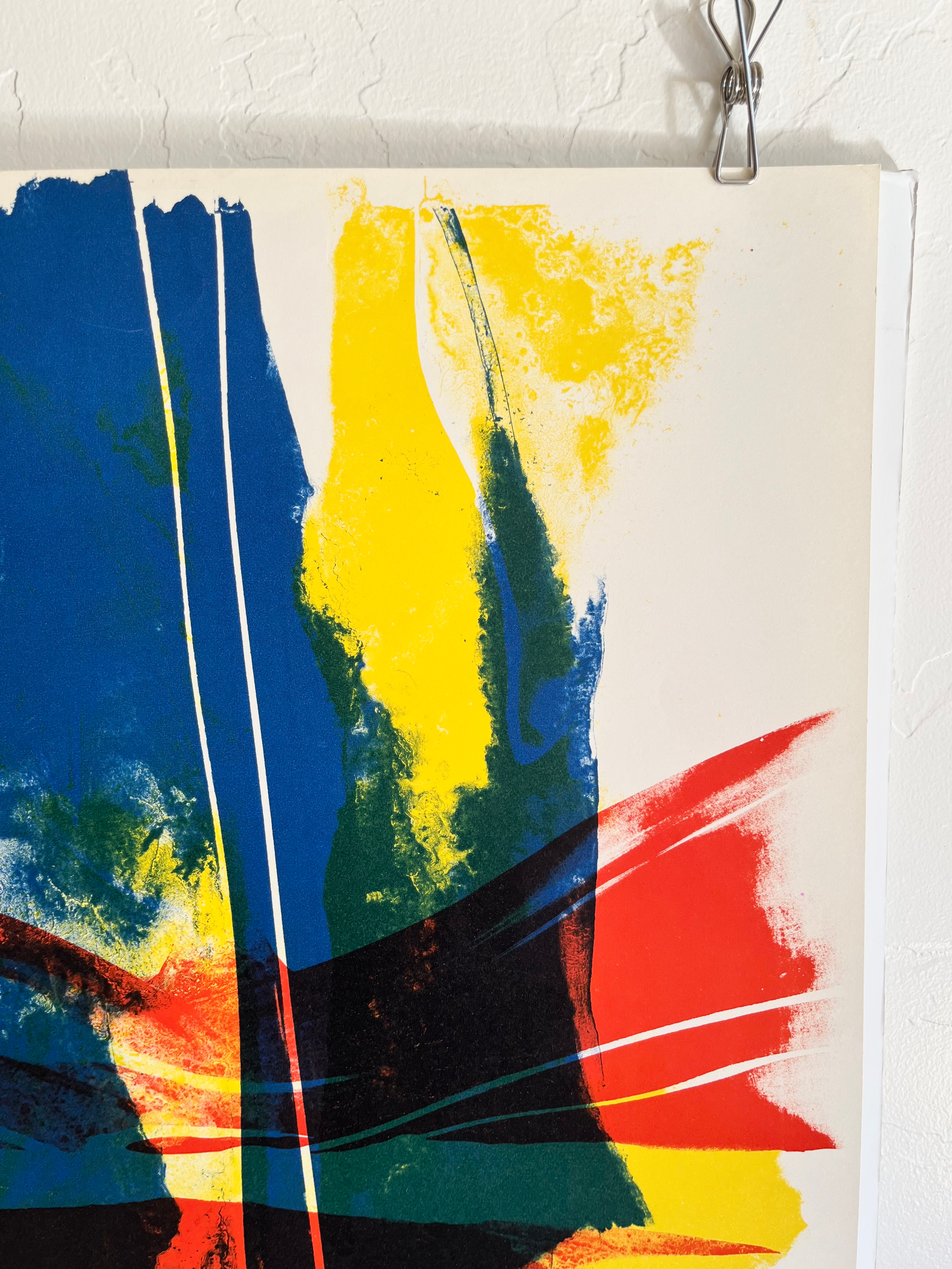 1965 Paul Jenkins French Mourlot Art Exhibition Lithograph