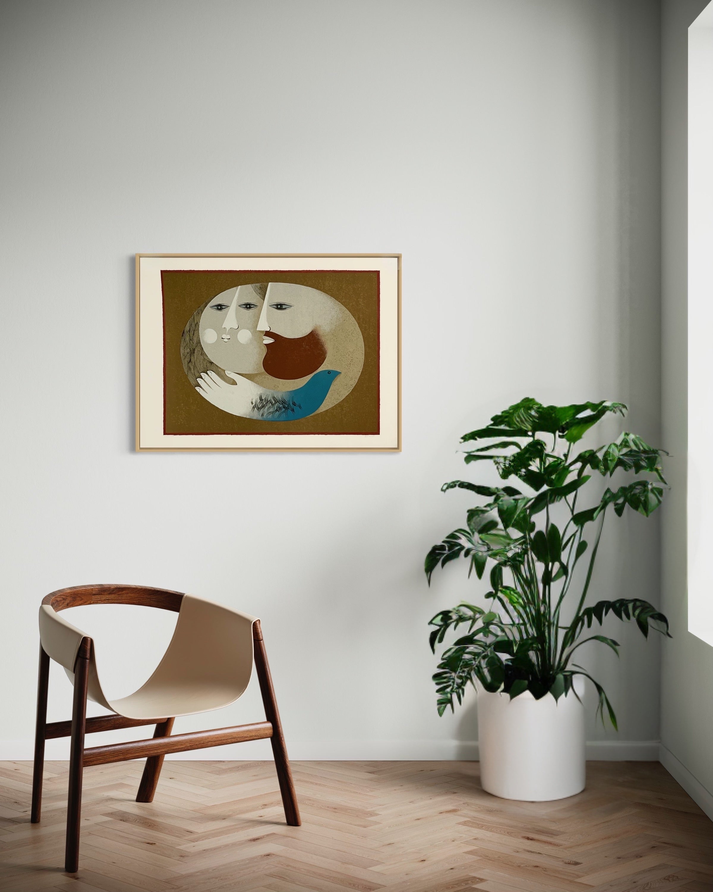 1987 Sami Briss Signed French Gold Foil Serigraph