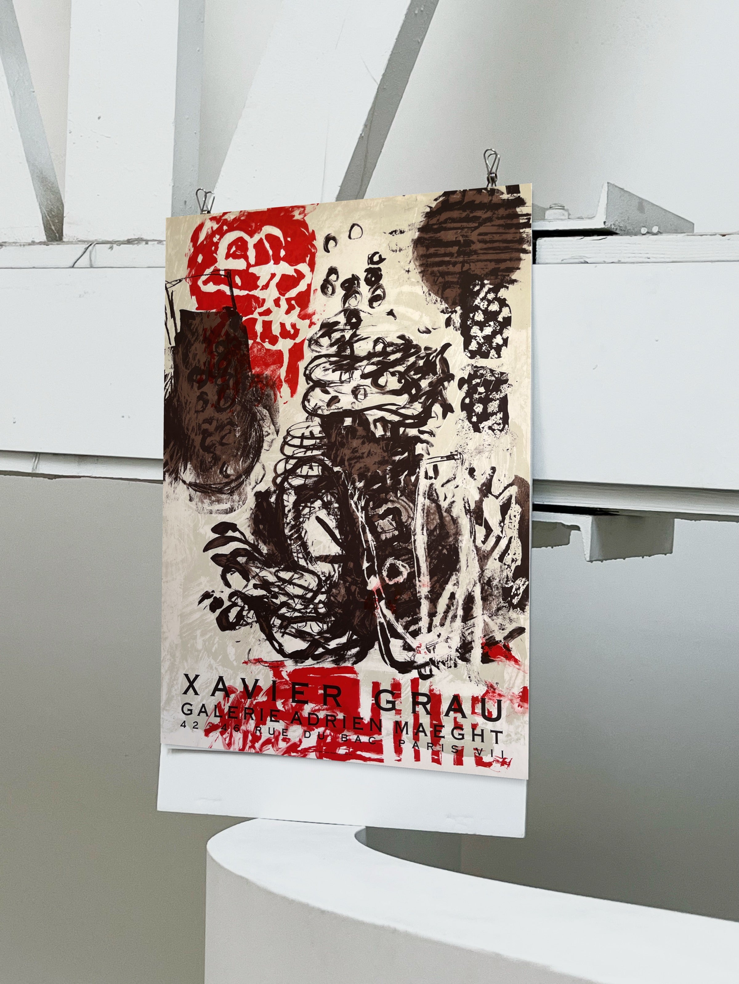 1988 Xavier Grau French Art Exhibition Lithograph