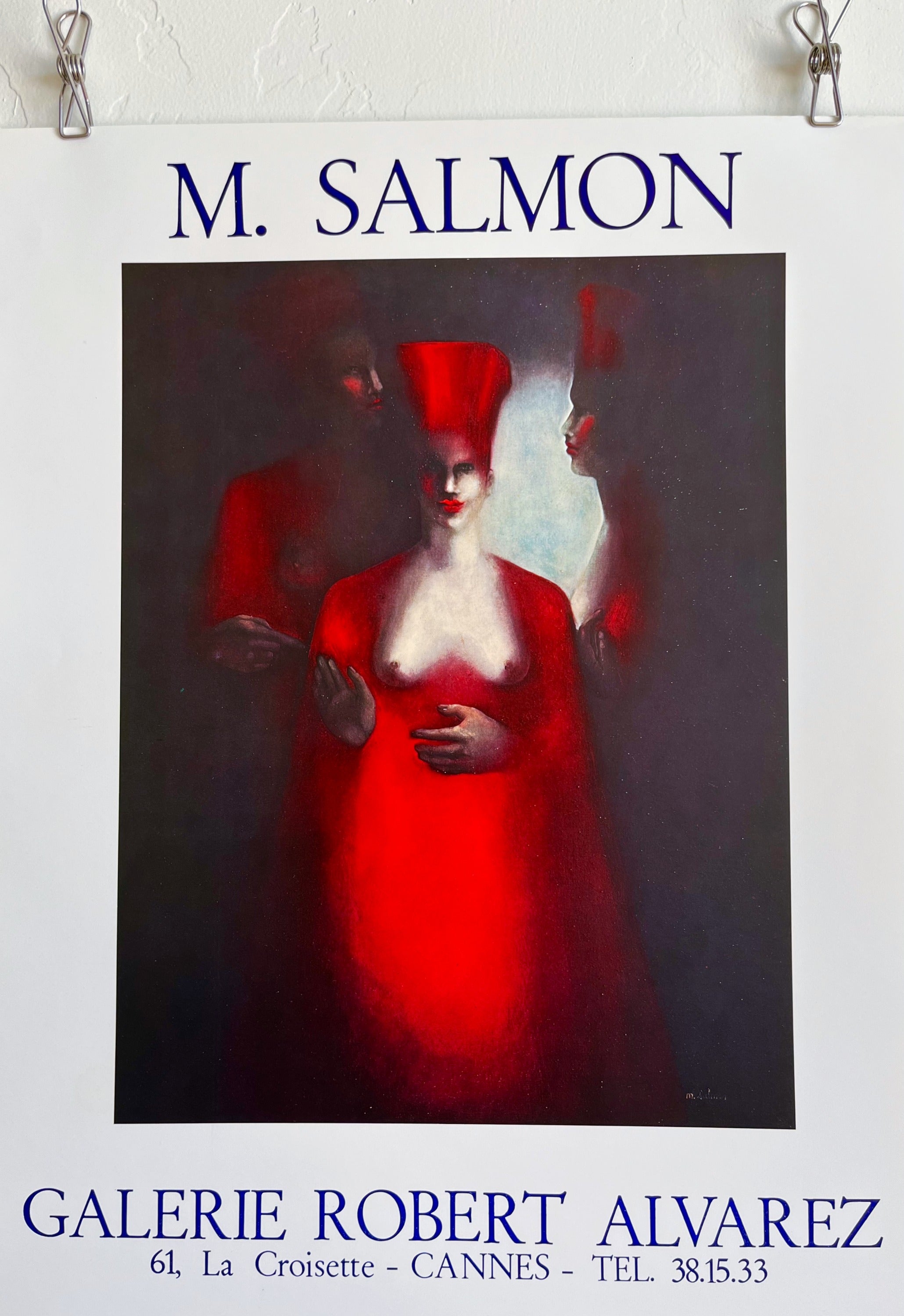 1975 Michele Salmon French Art Exhibition Lithograph