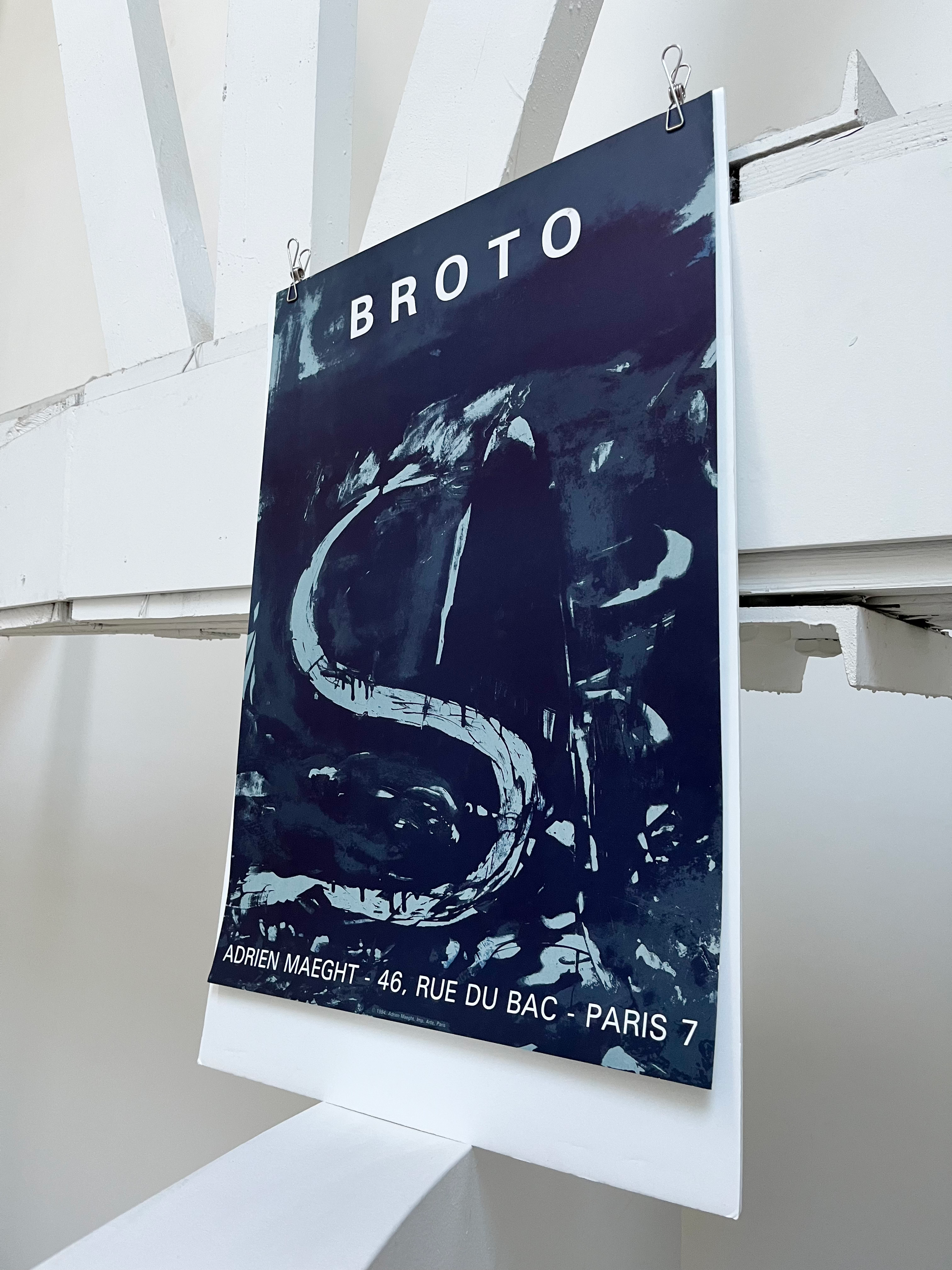 1984 José Manuel Broto Art Exhibition Lithograph