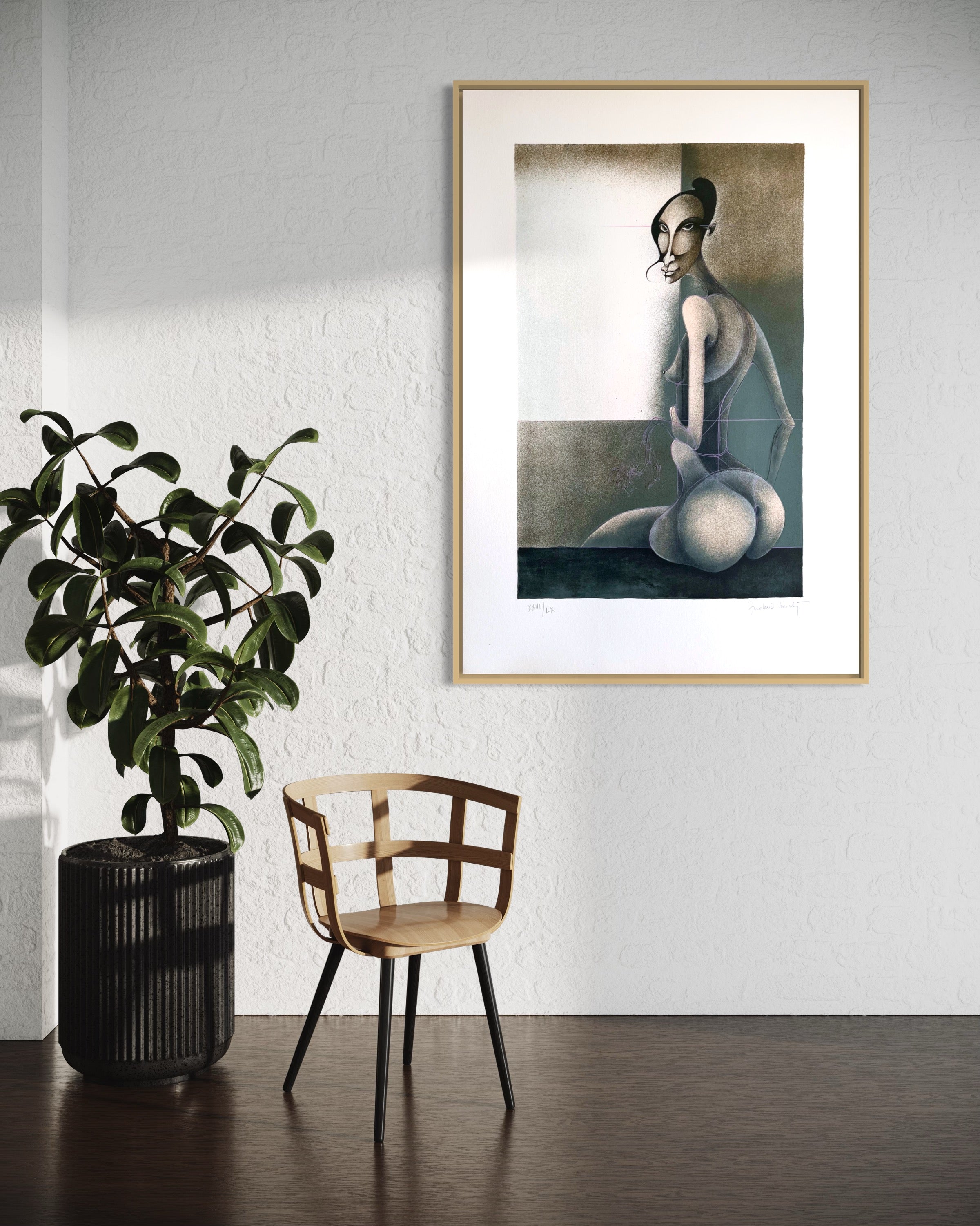 1970s Frederic Bouche Signed French Lithograph