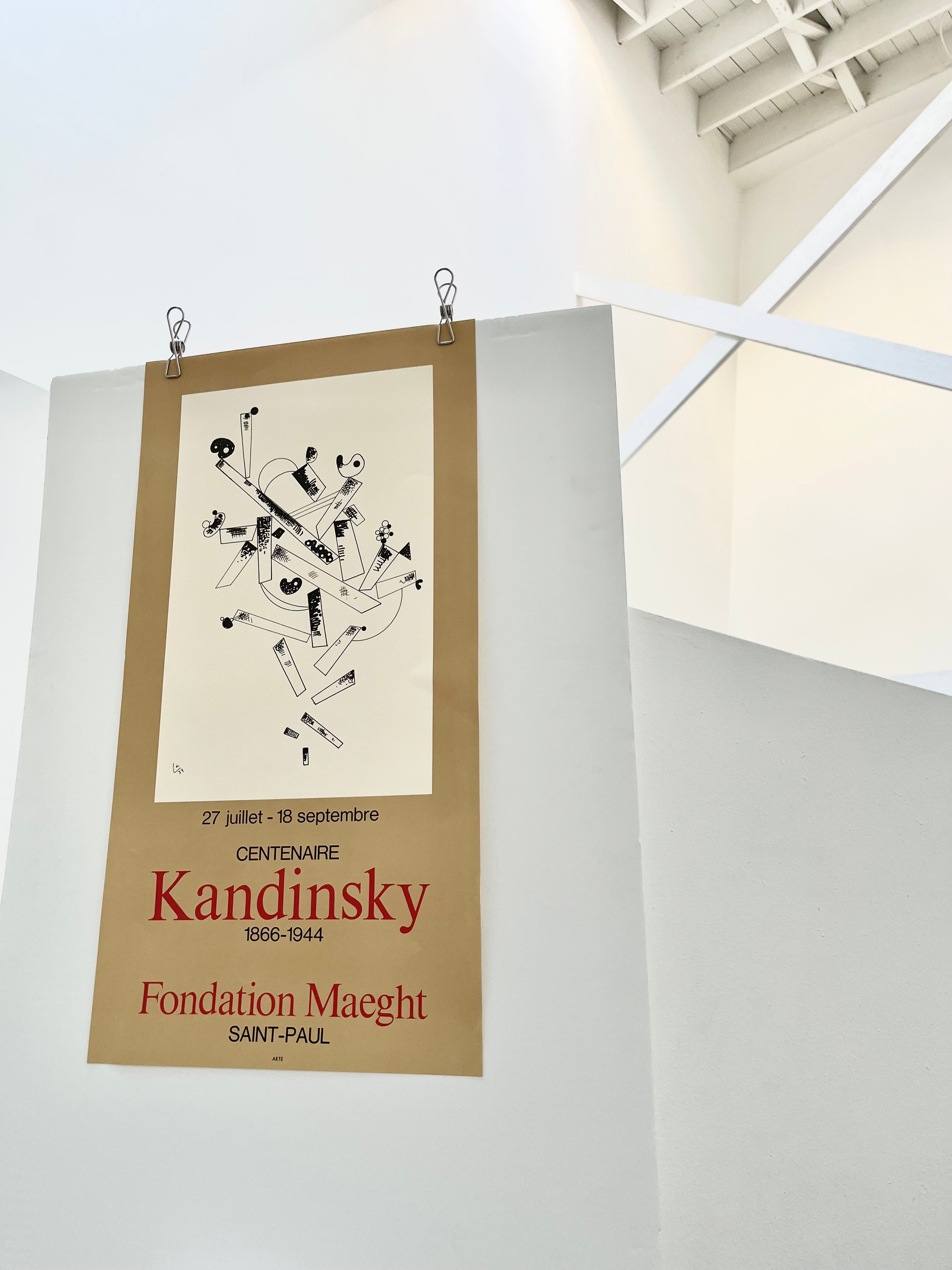 Vintage Wassily Kandinsky French Art Exhibition Lithograph