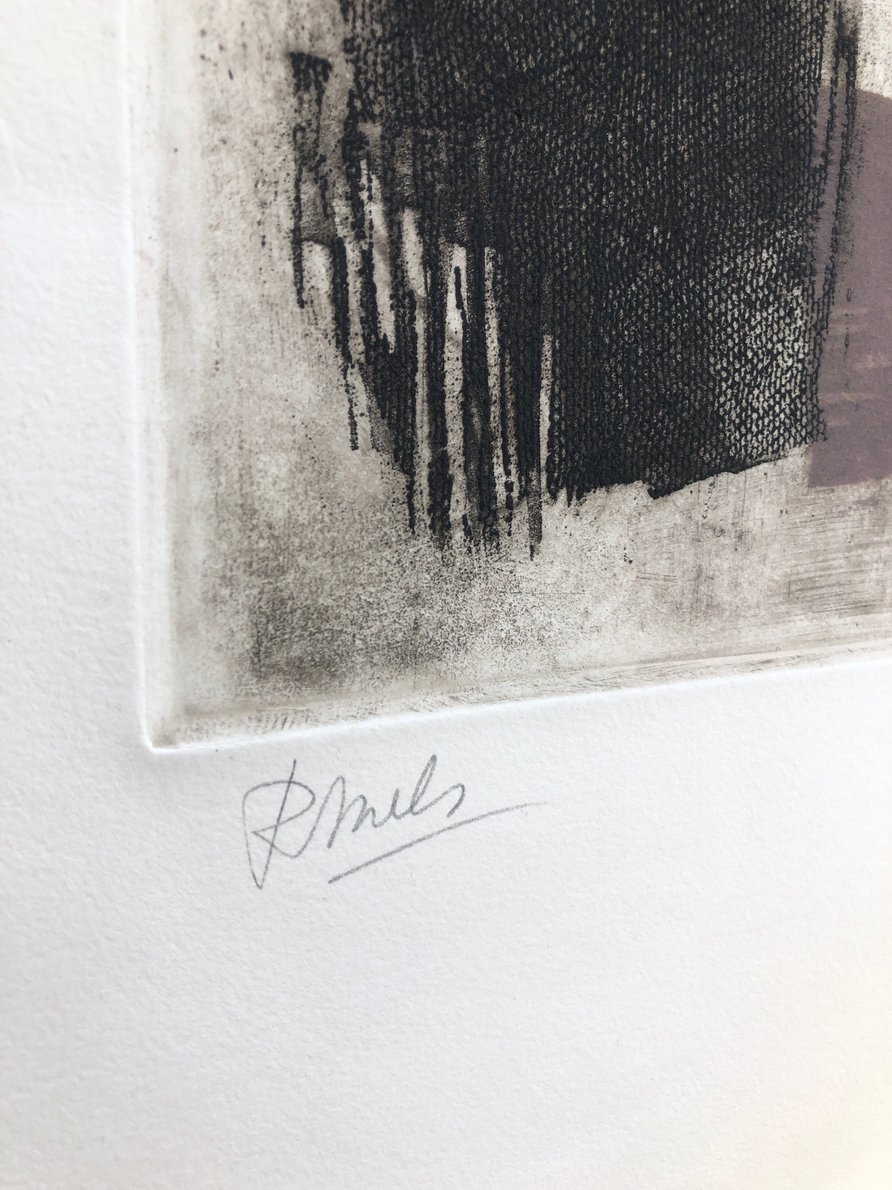 1970s Rene Mels Signed Aquatint Etching