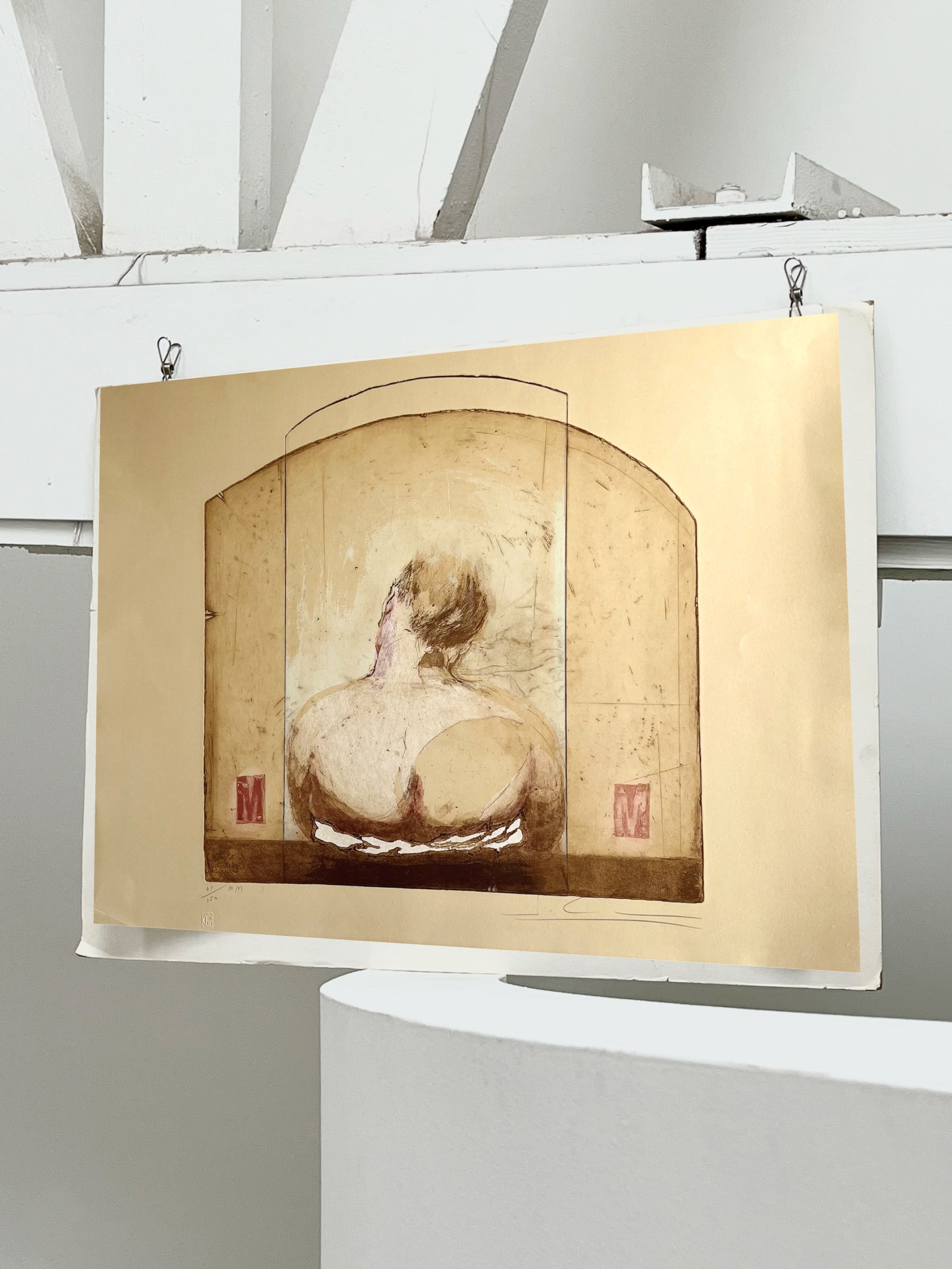1990s Sylviane Canini French Signed Aquatint Etching
