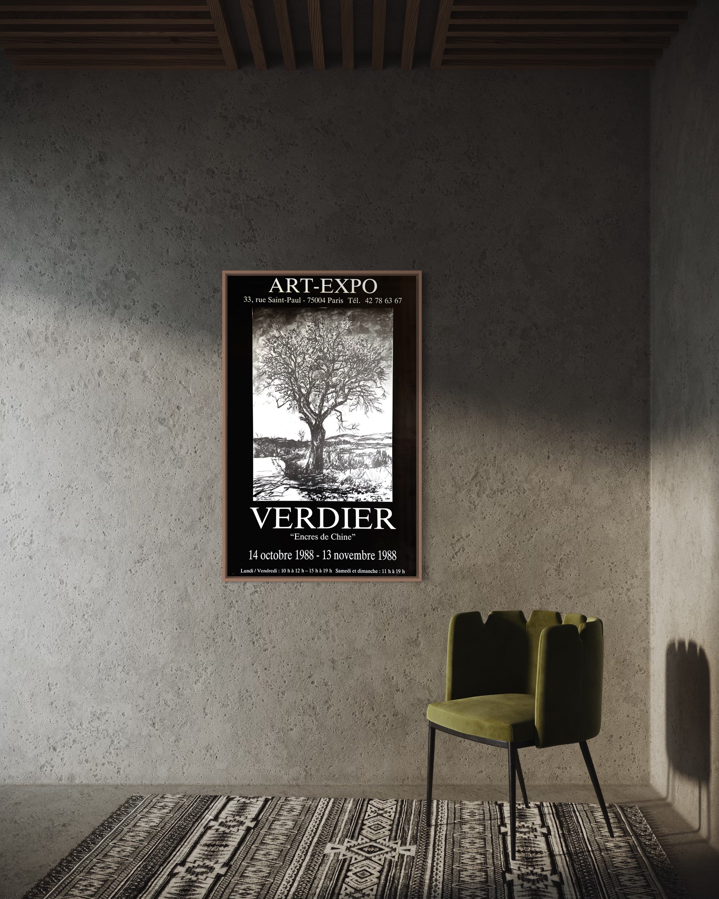 1988 Maurice Verdier French Art Exhibition Poster