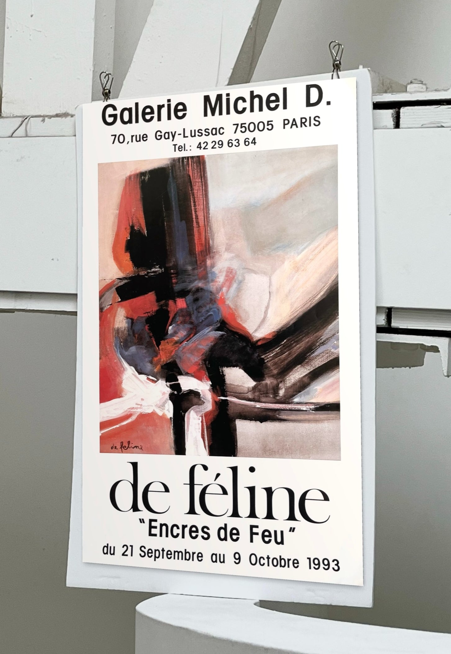 1993 Jacques de Feline French Art Exhibition Poster