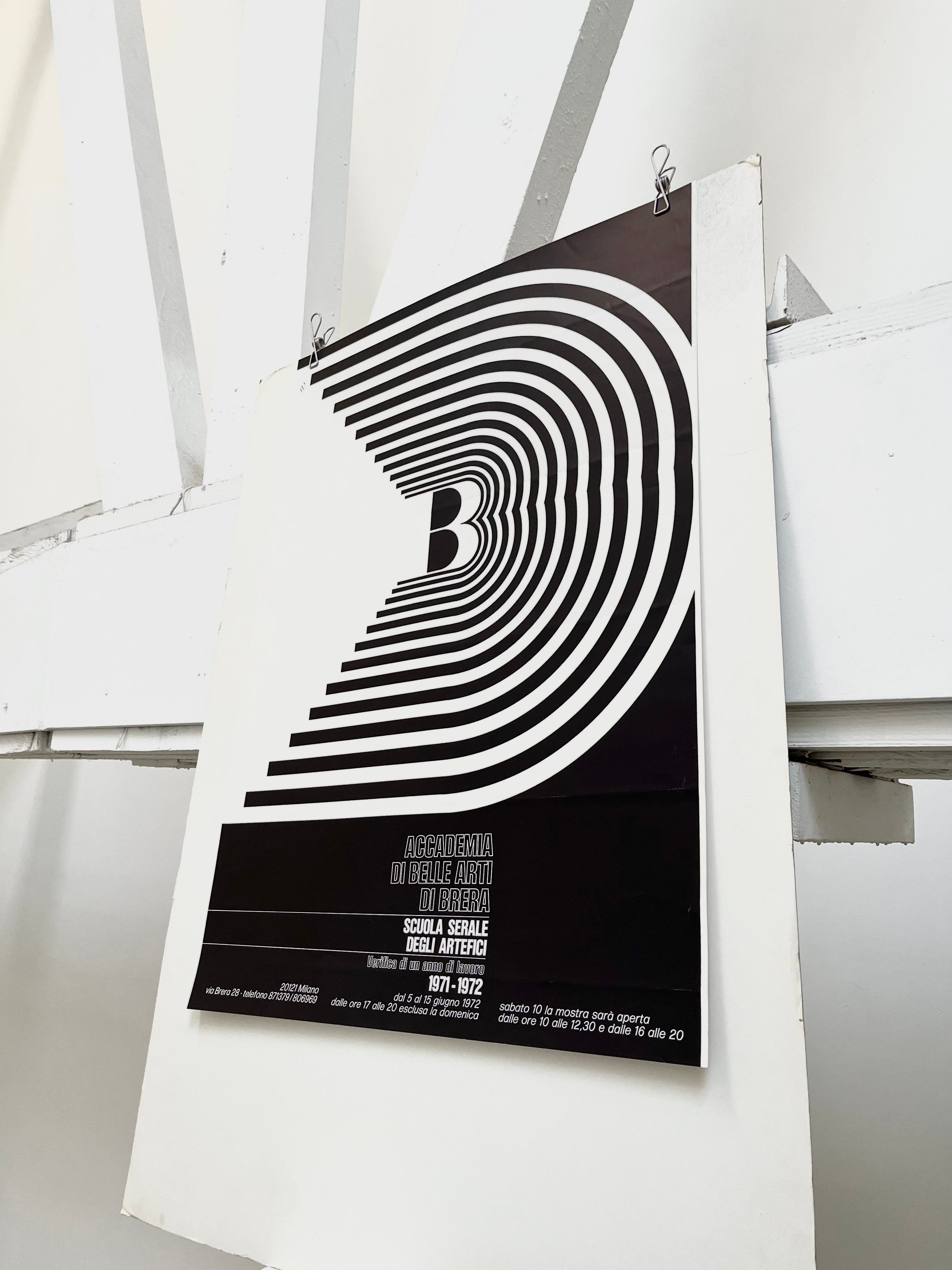 1971 Brera Academy Italian Poster