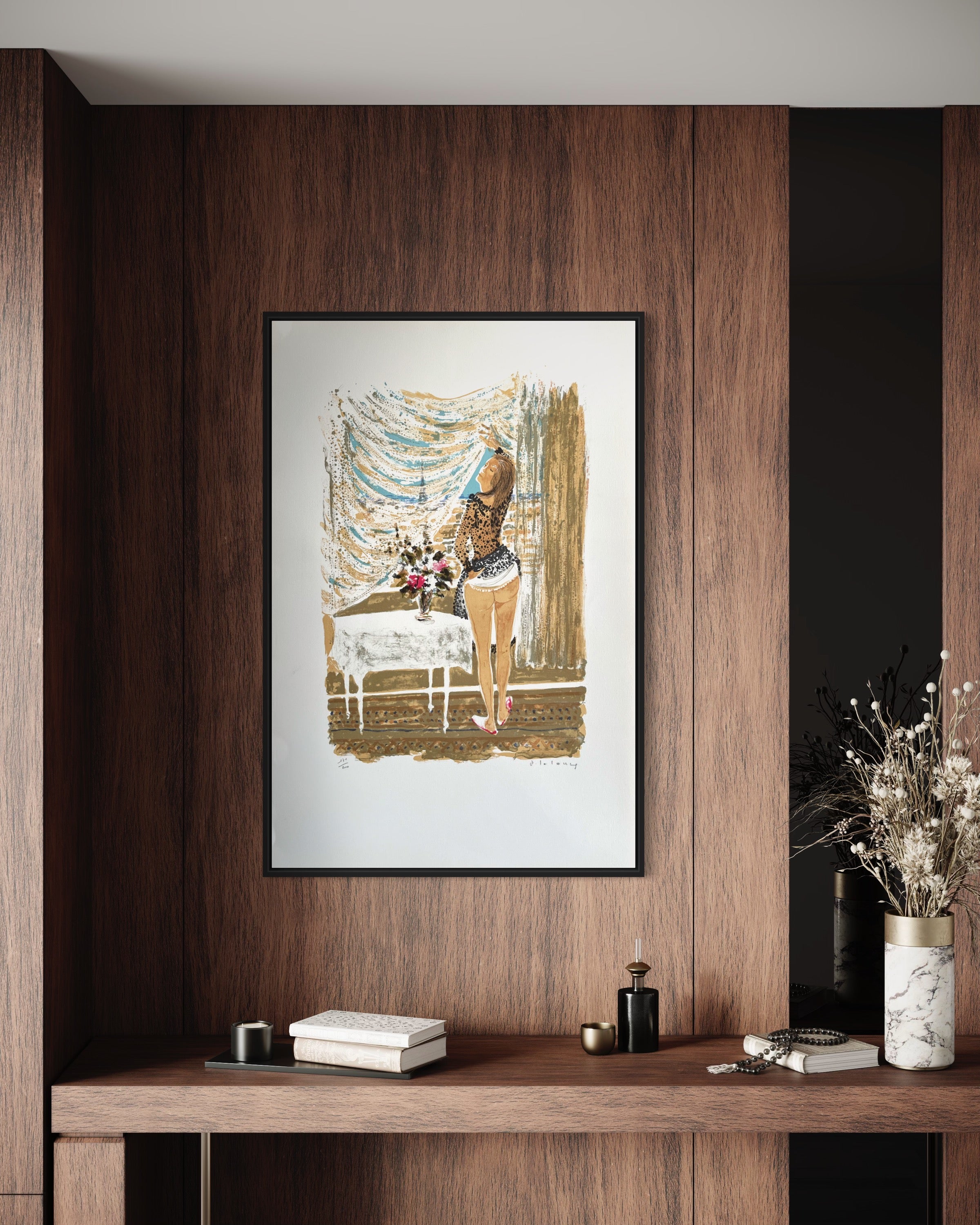 1970s Pierre Lelong Signed French Lithograph