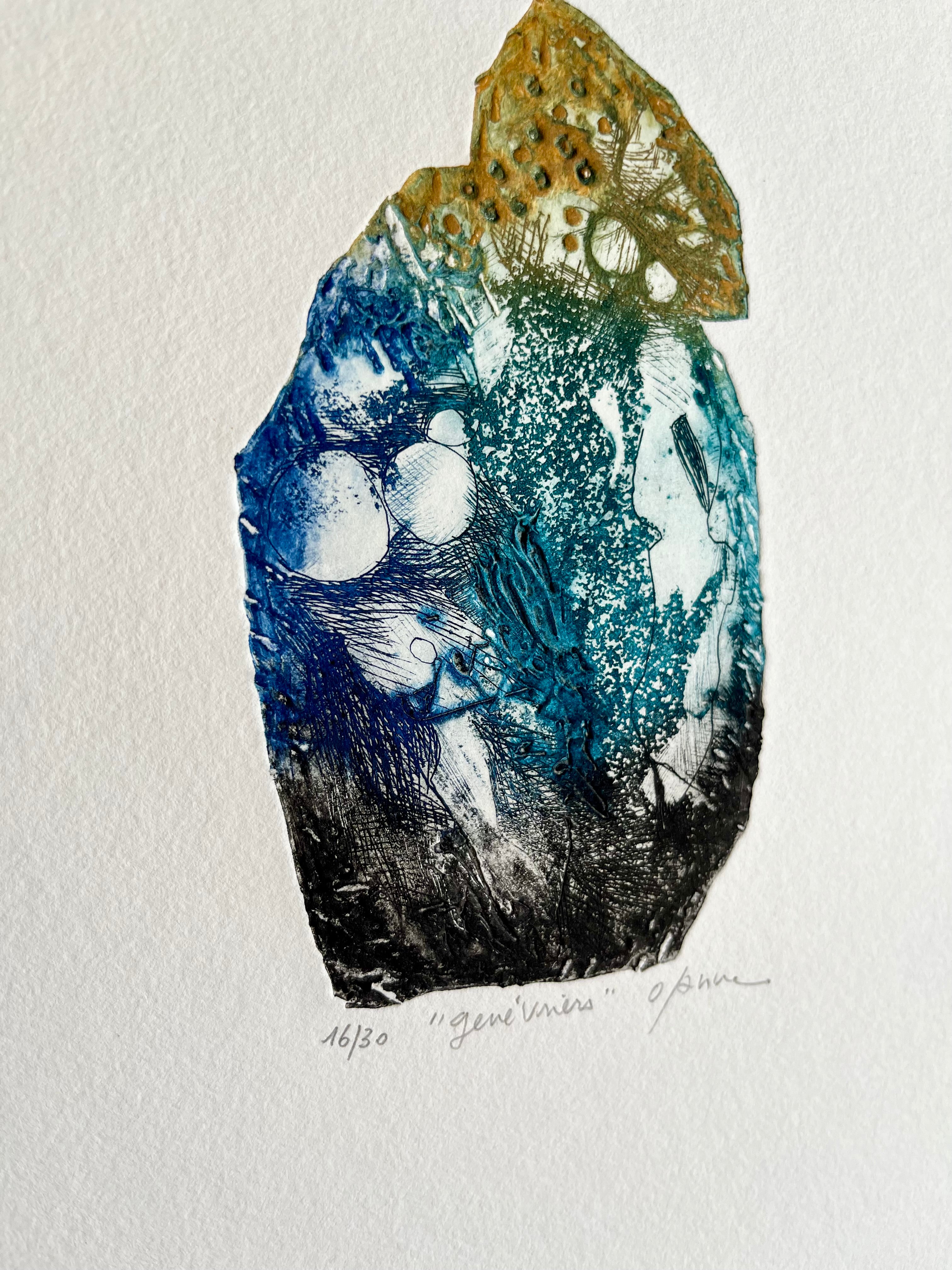 1990 Osanne 'Génévriers' Signed Etching - Limited Edition 16/30