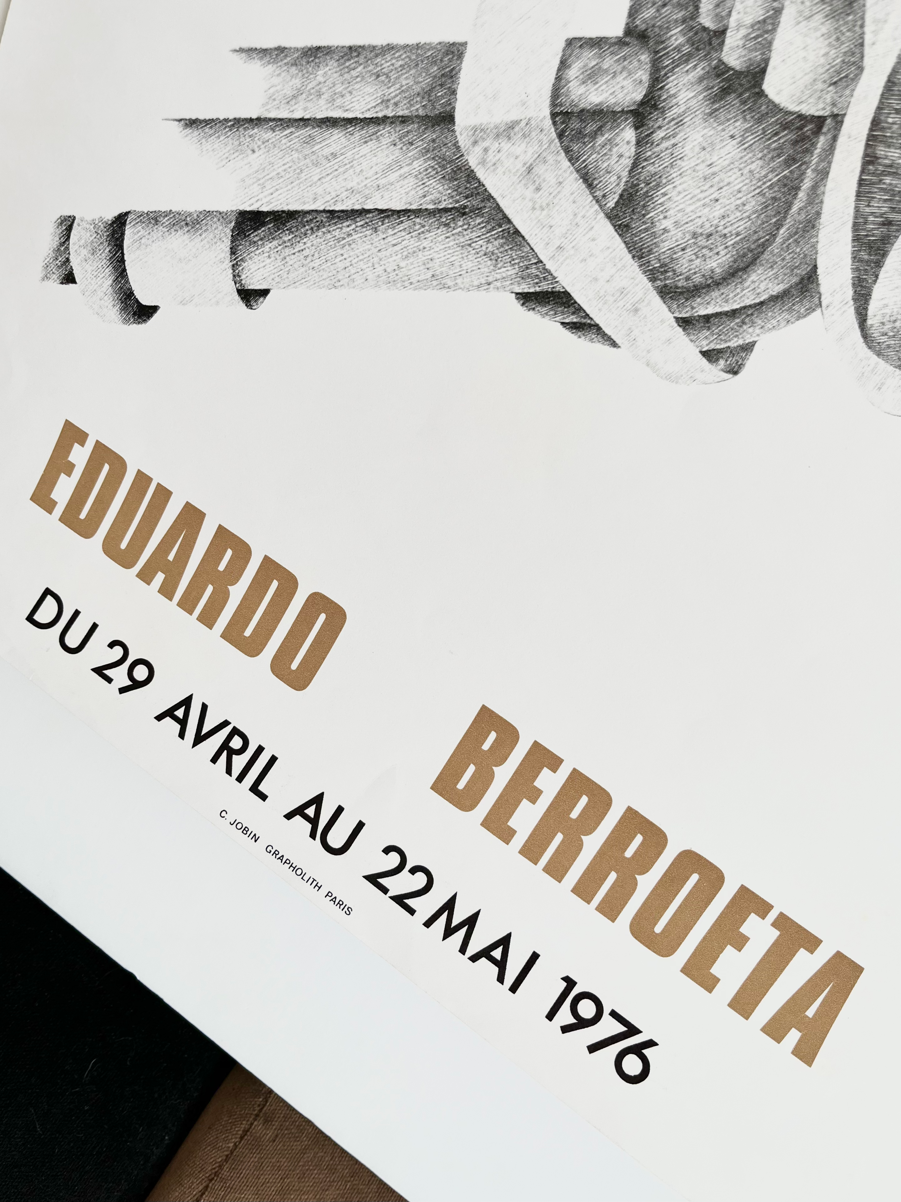 1976 Eduardo Berroeta French Art Exhibition Lithograph