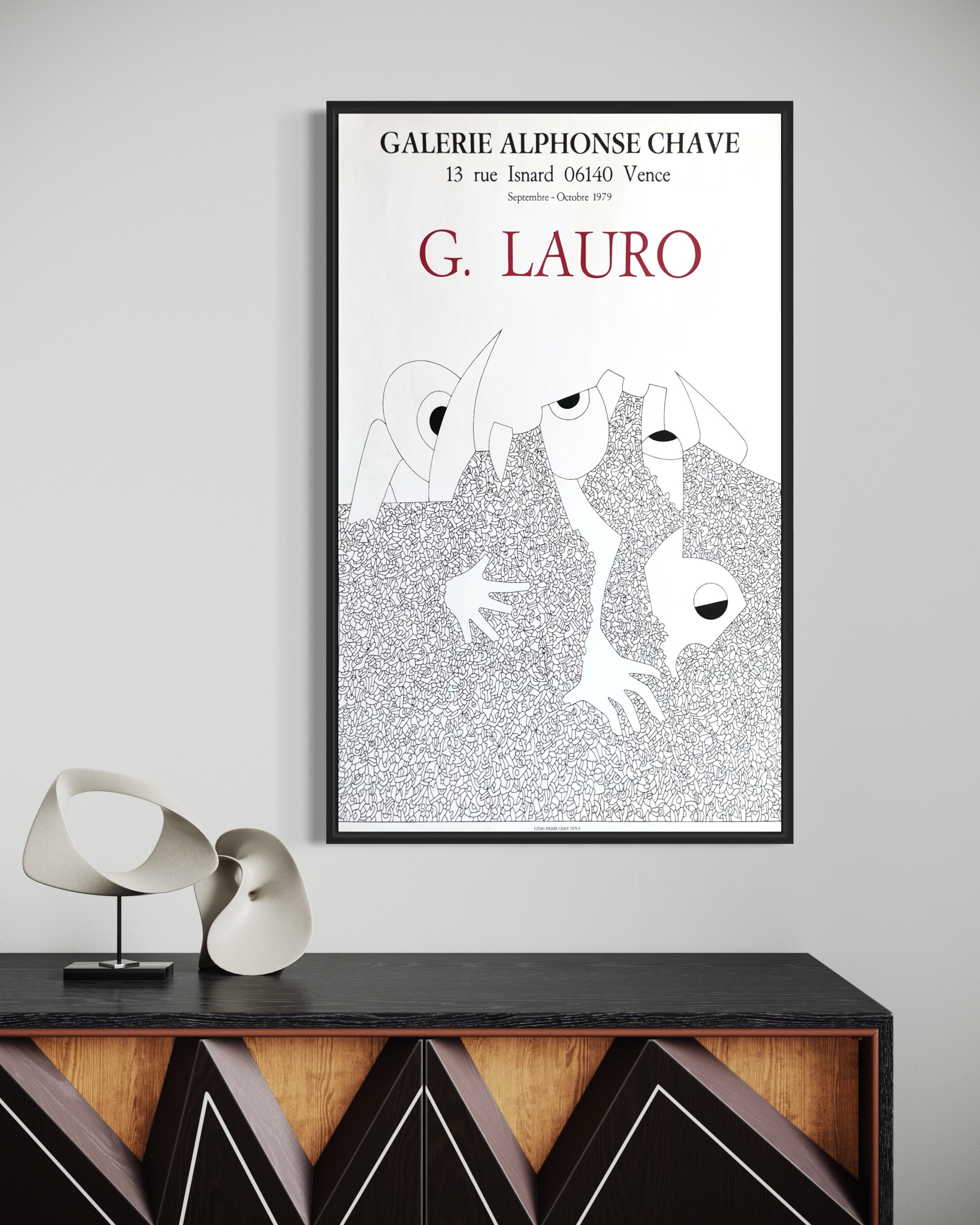 1979 Georges Lauro French Art Exhibition Lithograph