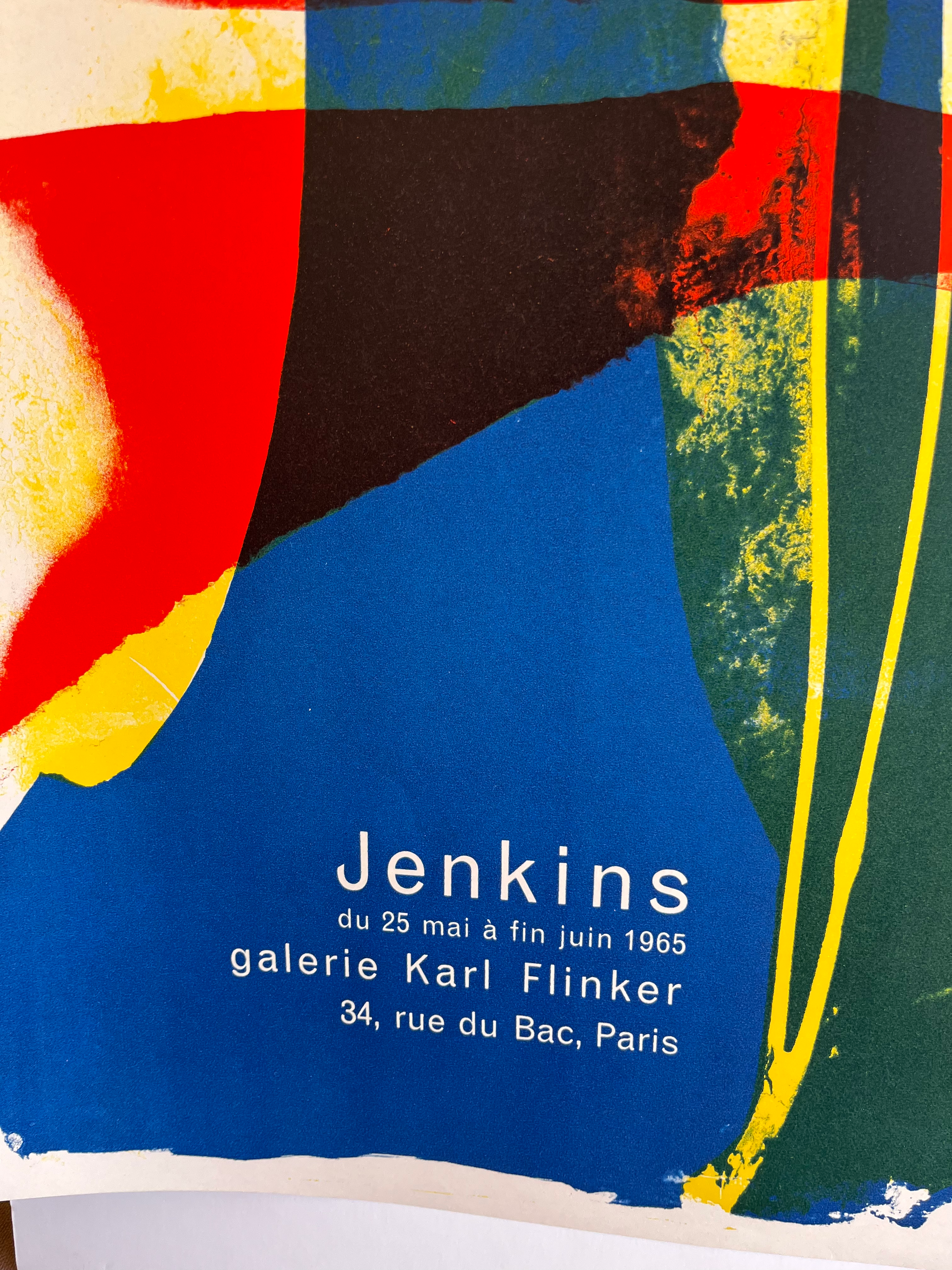 1965 Paul Jenkins French Mourlot Art Exhibition Lithograph