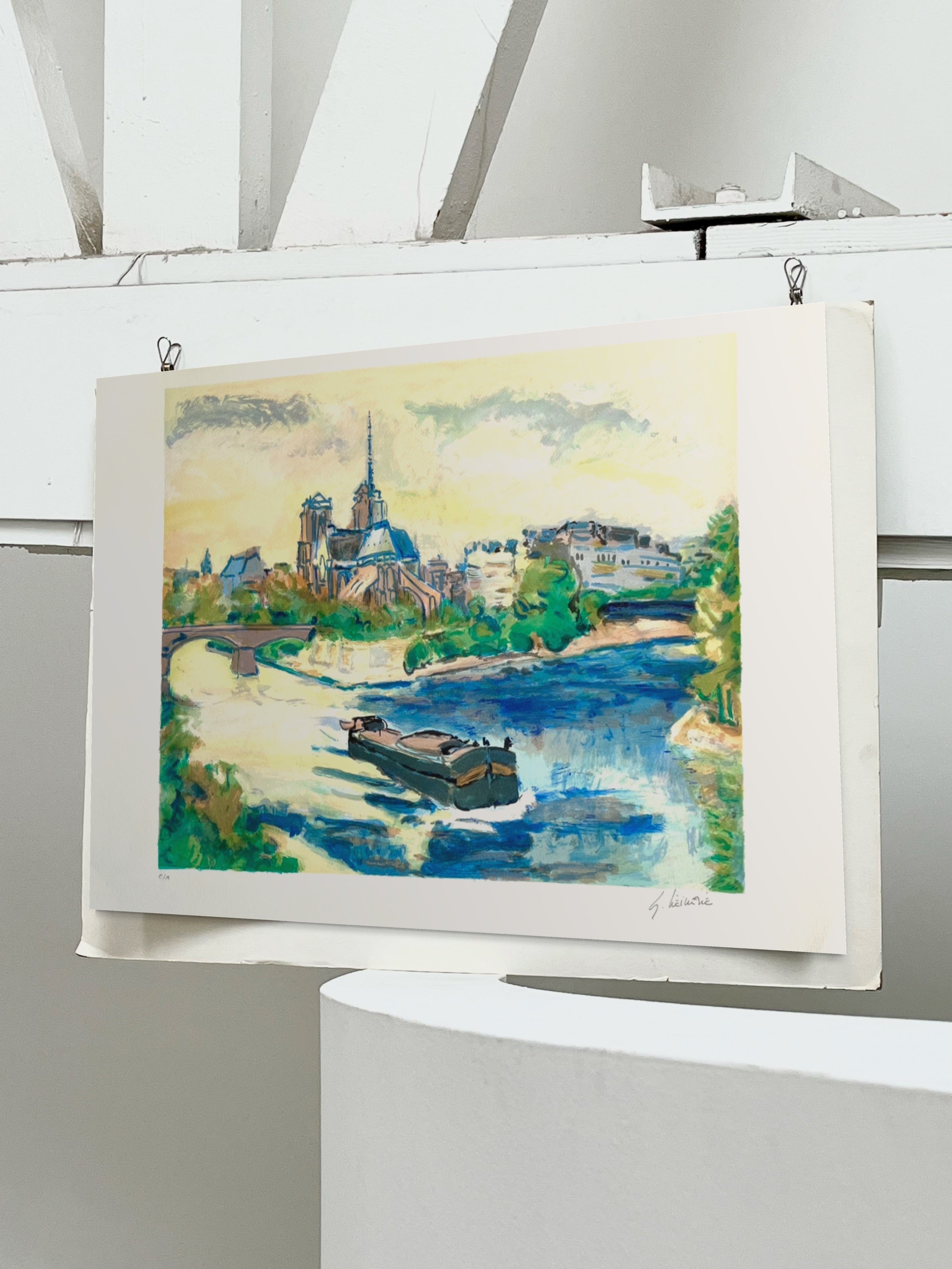 1970s Gerard Vieillevie Paris Signed Artist Proof