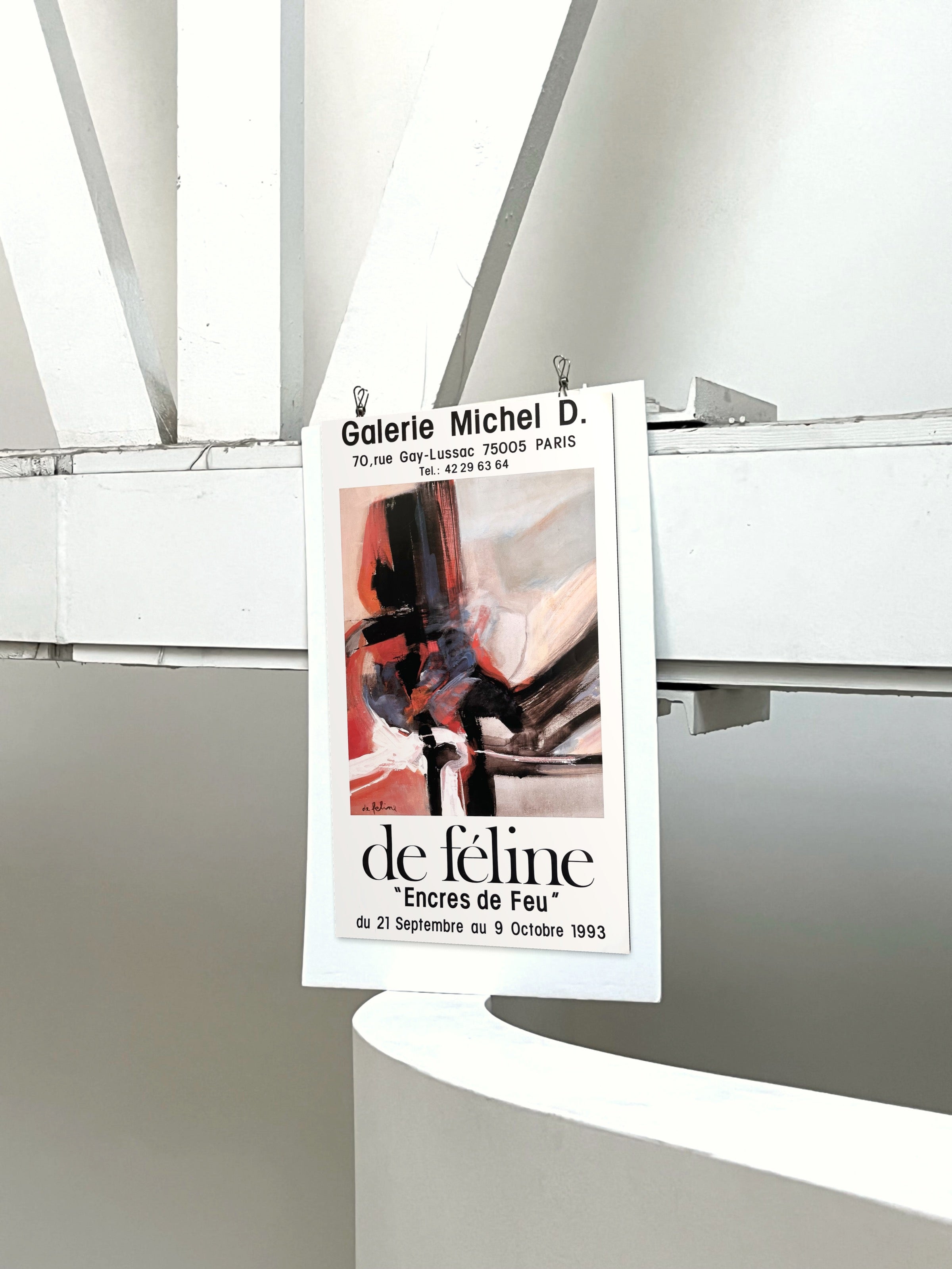 1993 Jacques de Feline French Art Exhibition Poster