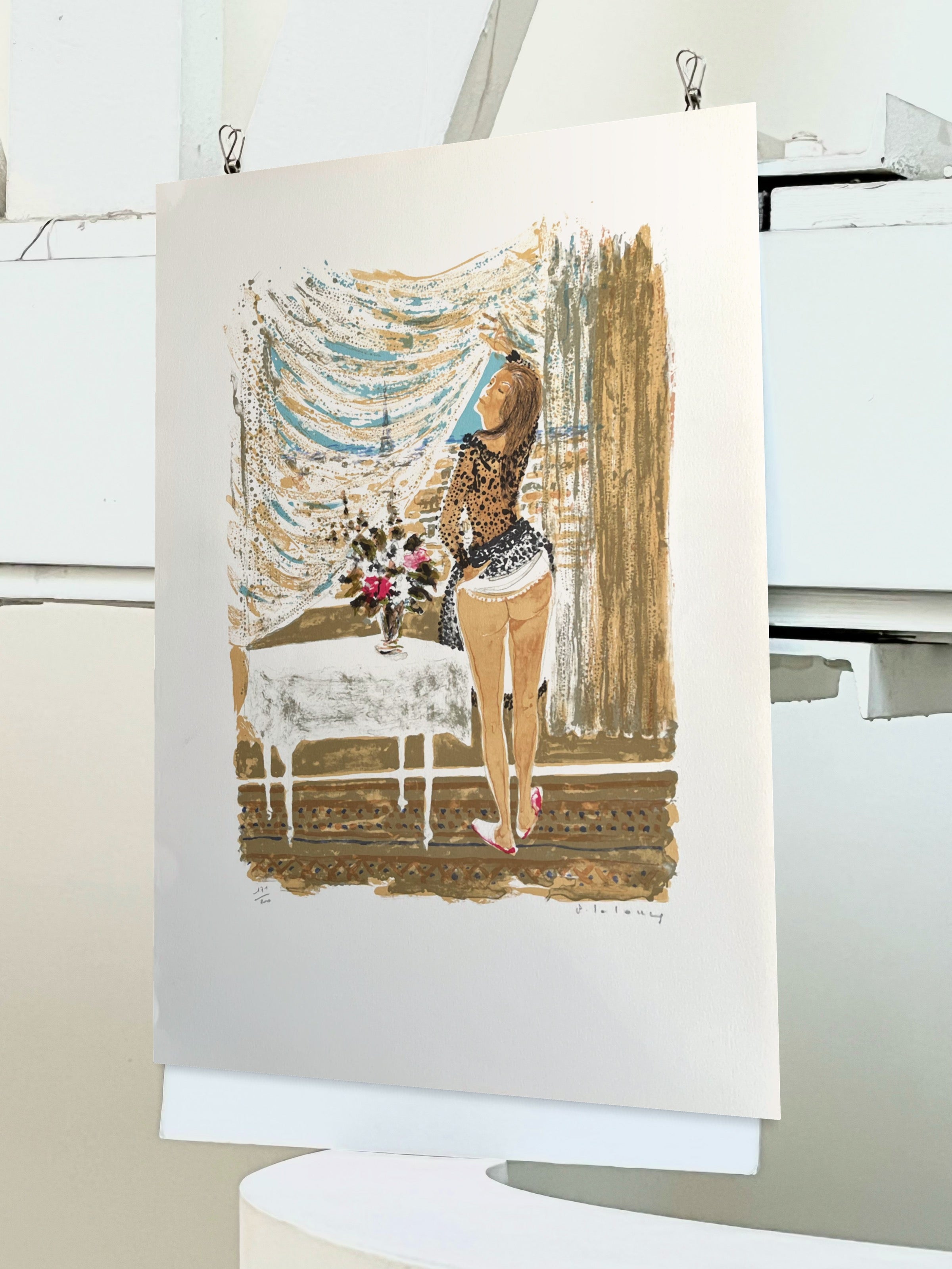 1970s Pierre Lelong Signed French Lithograph