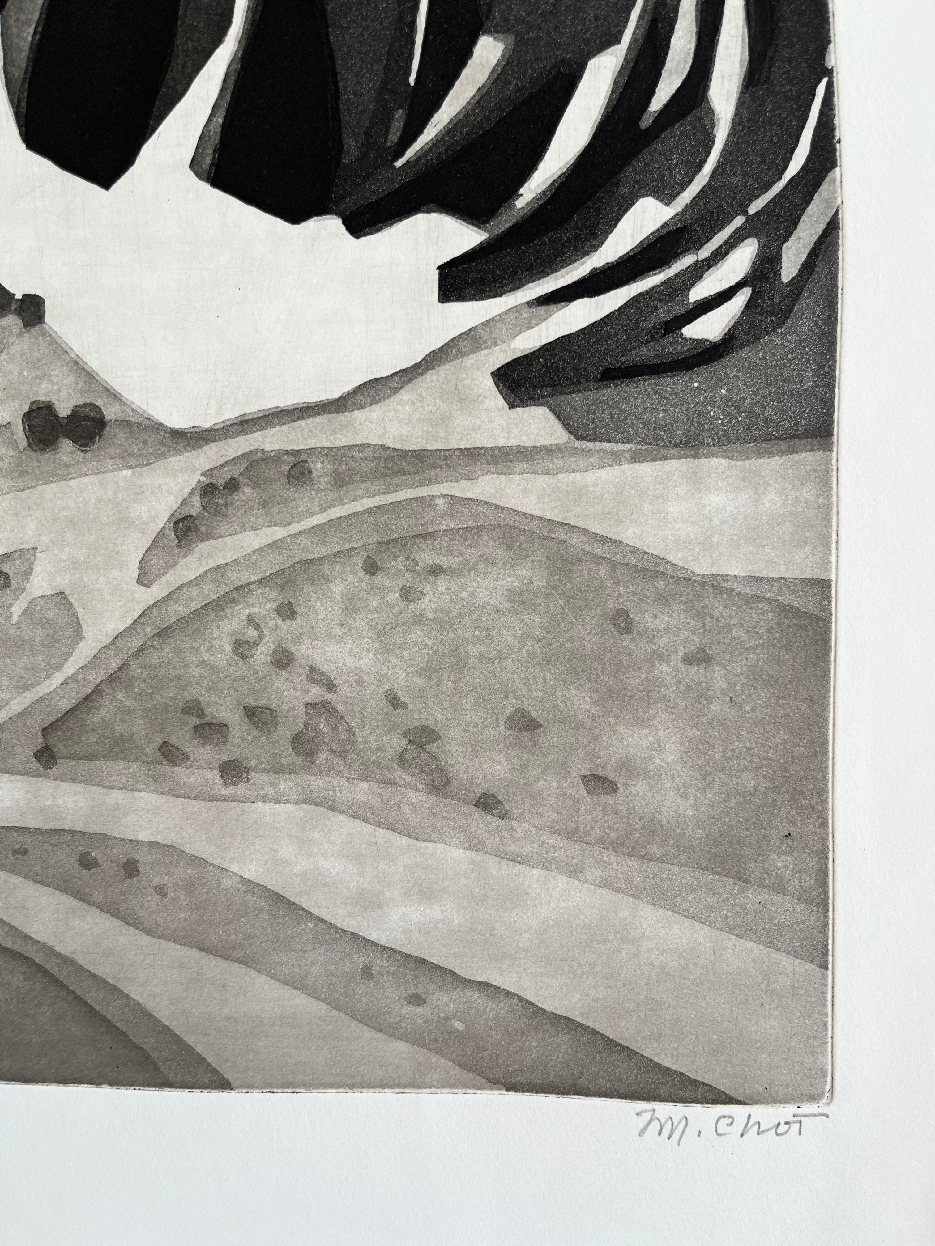 1990s Maurice Chot-Plassot Signed Aquatint Etching