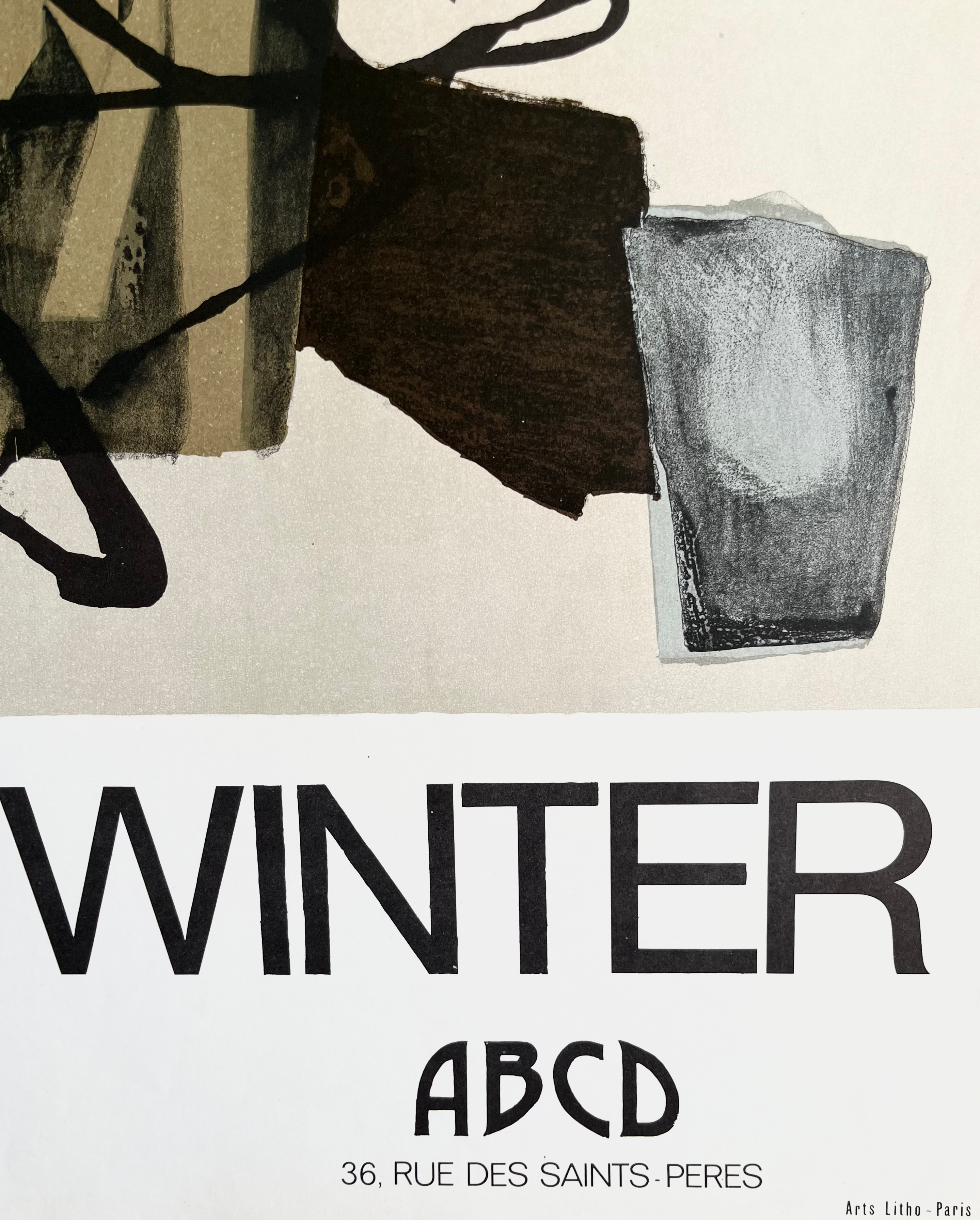 1970s Fritz Winter French Art Exhibition Lithograph