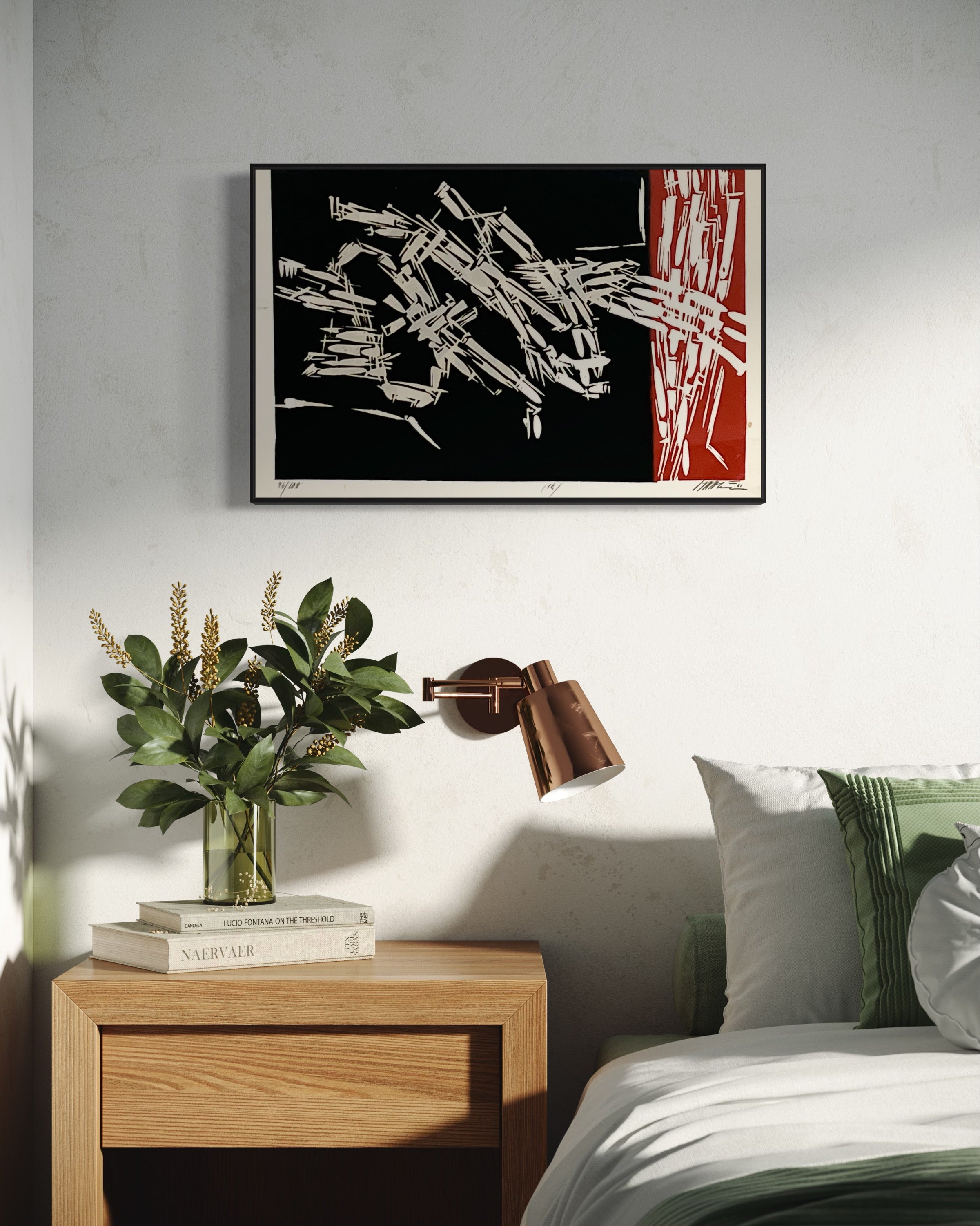 1961 Volkmar Haase Original Signed Linocut