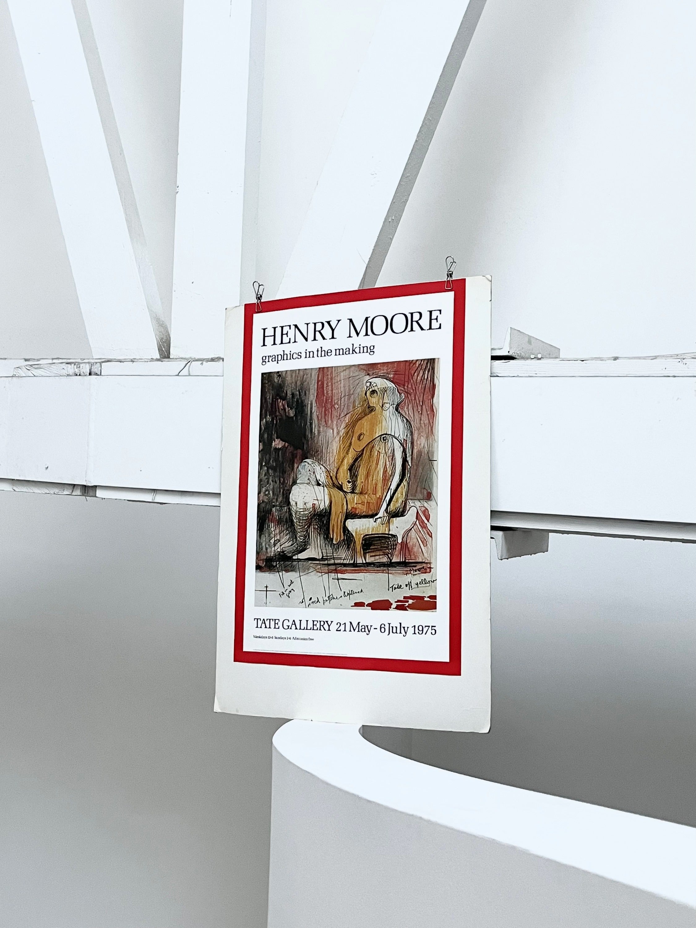 1975 Henry Moore English Art Exhibition Poster
