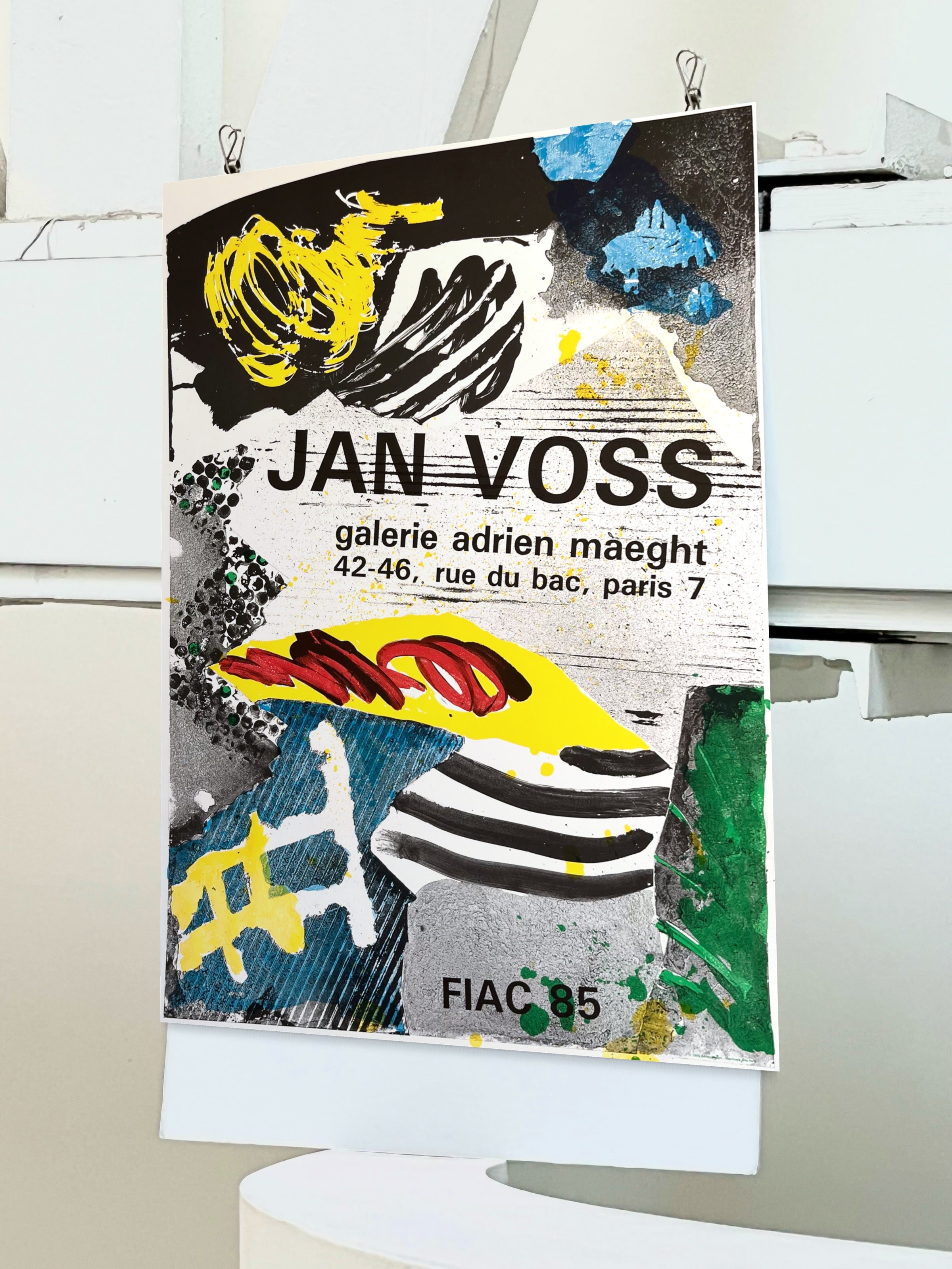1985 Jan Voss French Art Exhibition Print | FORM Vintage