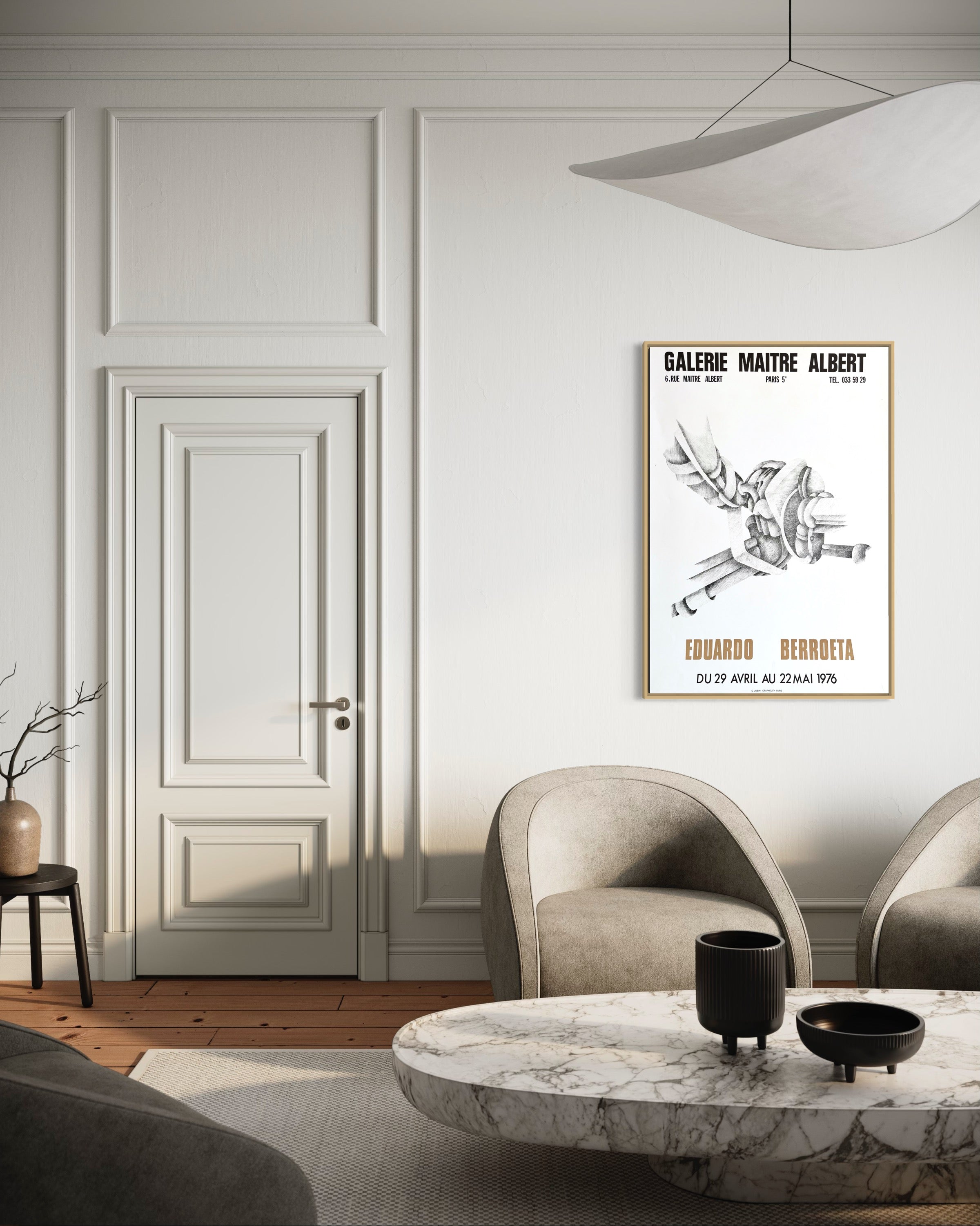 1976 Eduardo Berroeta French Art Exhibition Lithograph