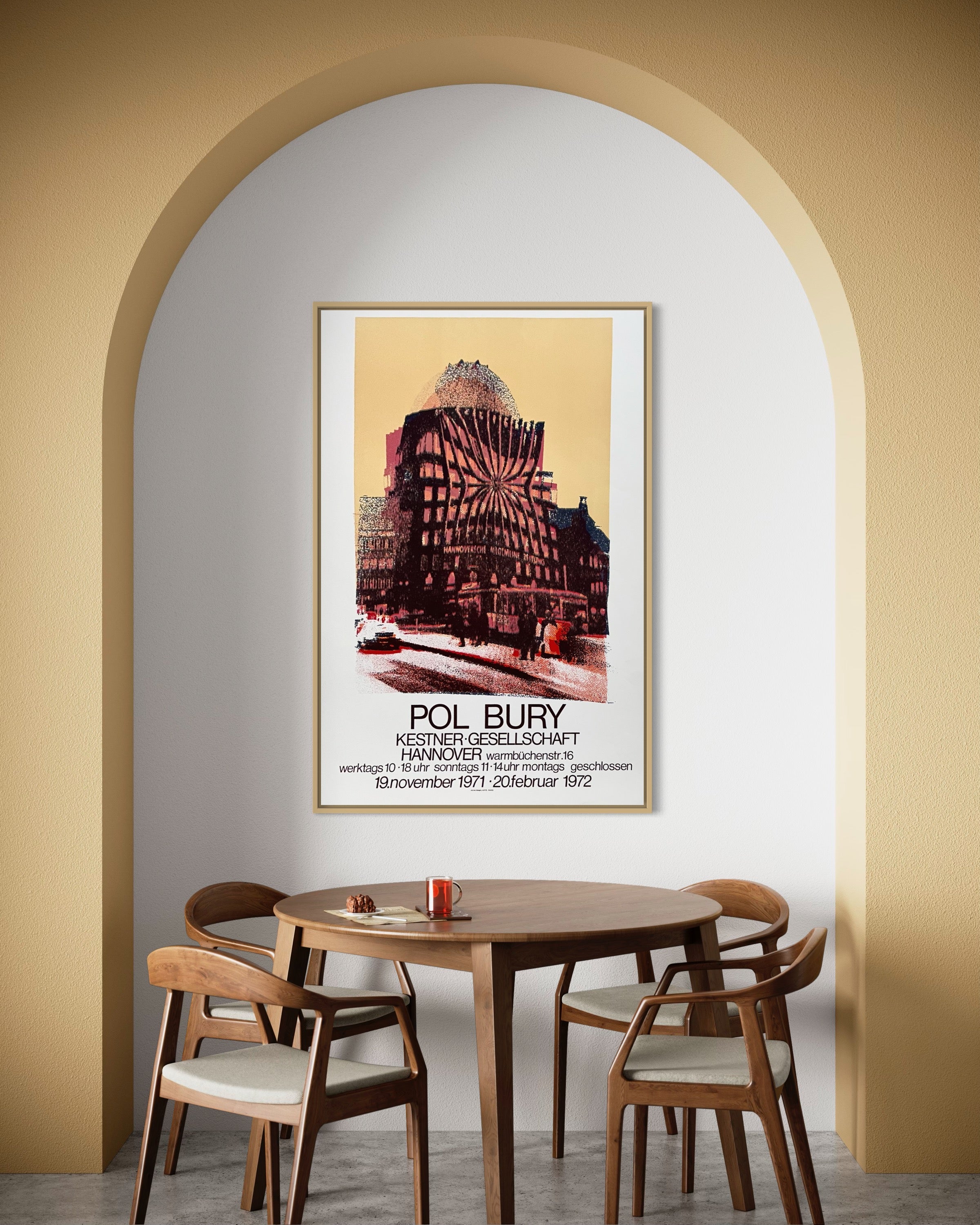1972 Pol Bury French Art Exhibition Lithograph