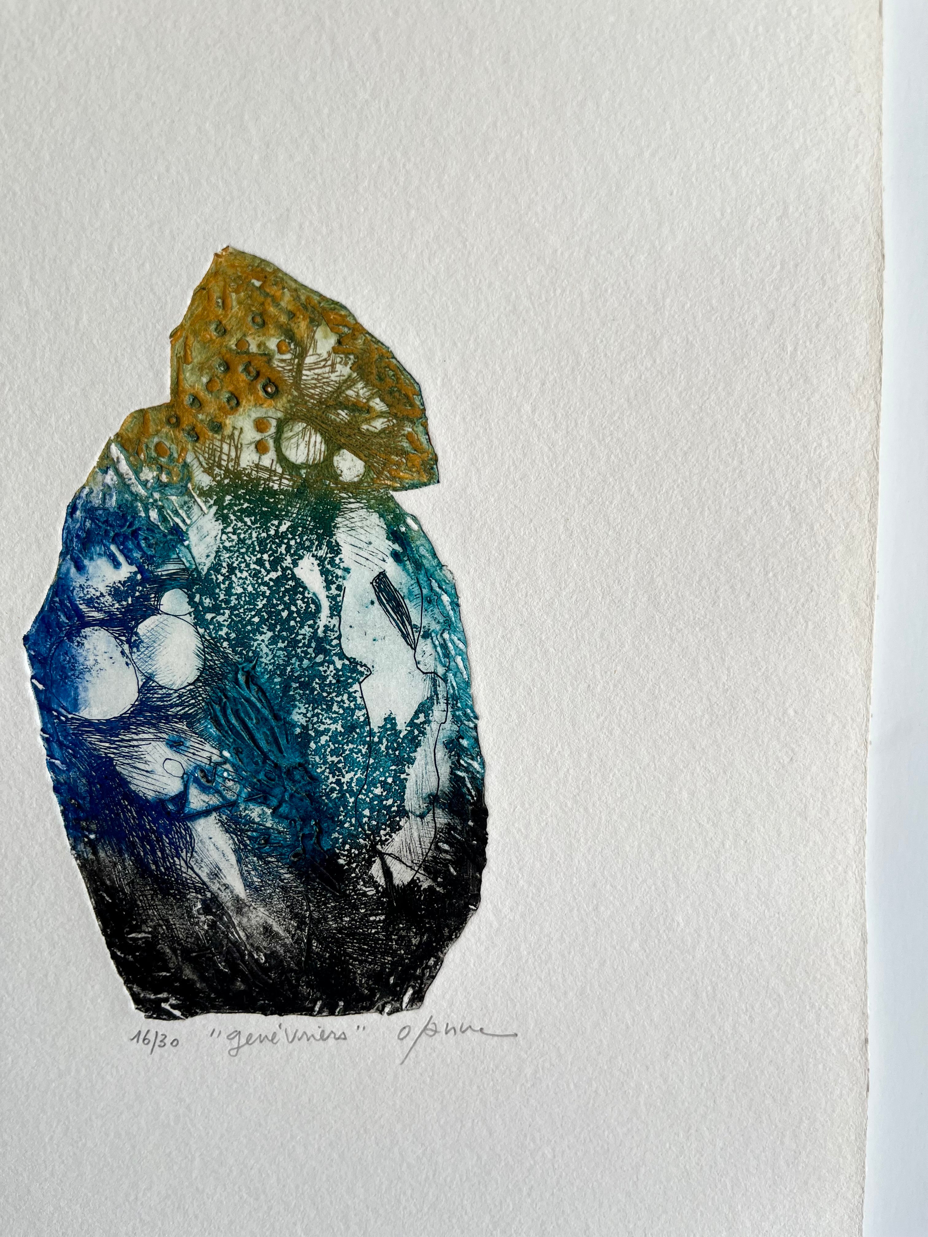 1990 Osanne 'Génévriers' Signed Etching - Limited Edition 16/30