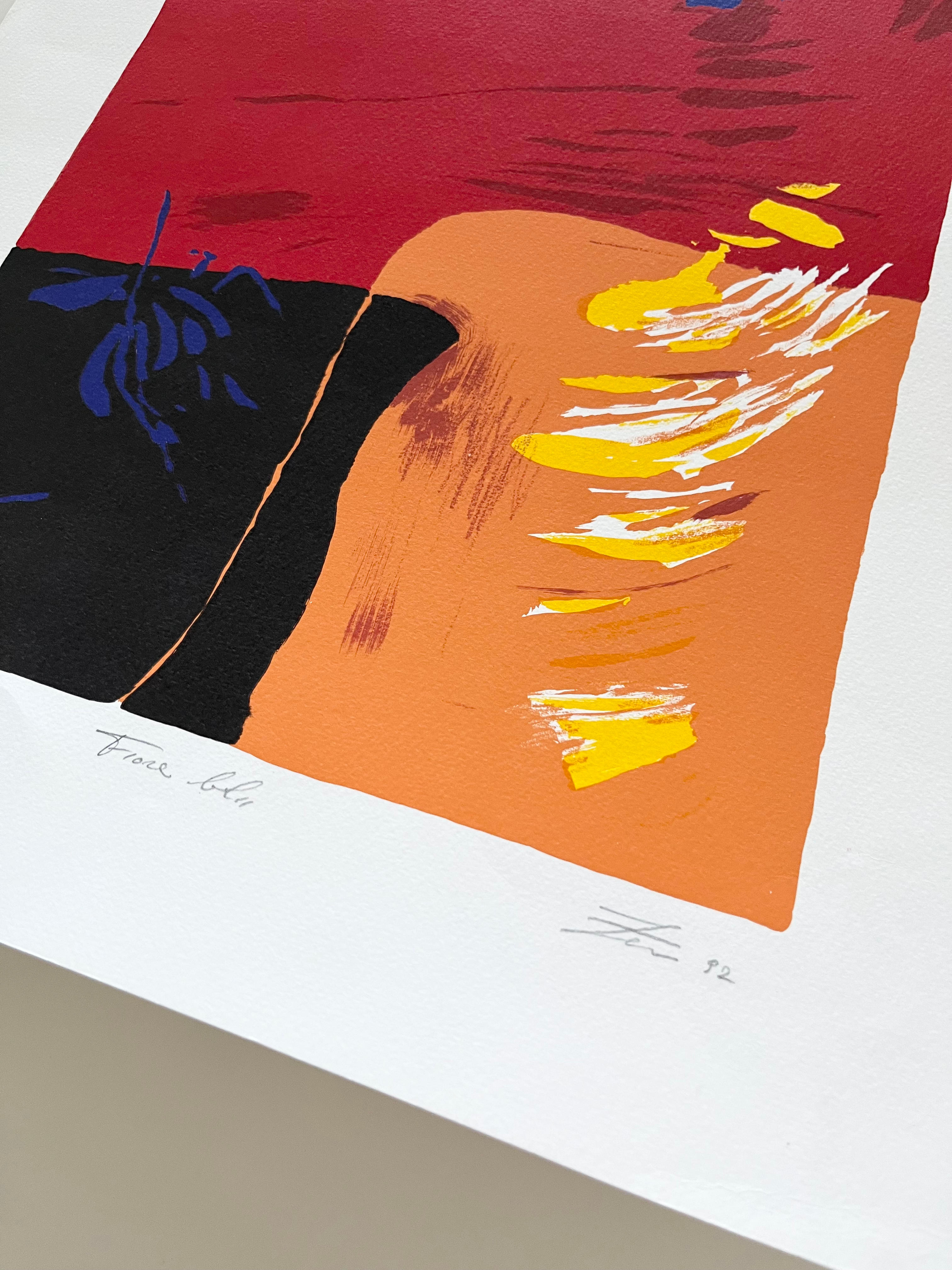 1992 Sergio Zen Signed Italian Lithograph