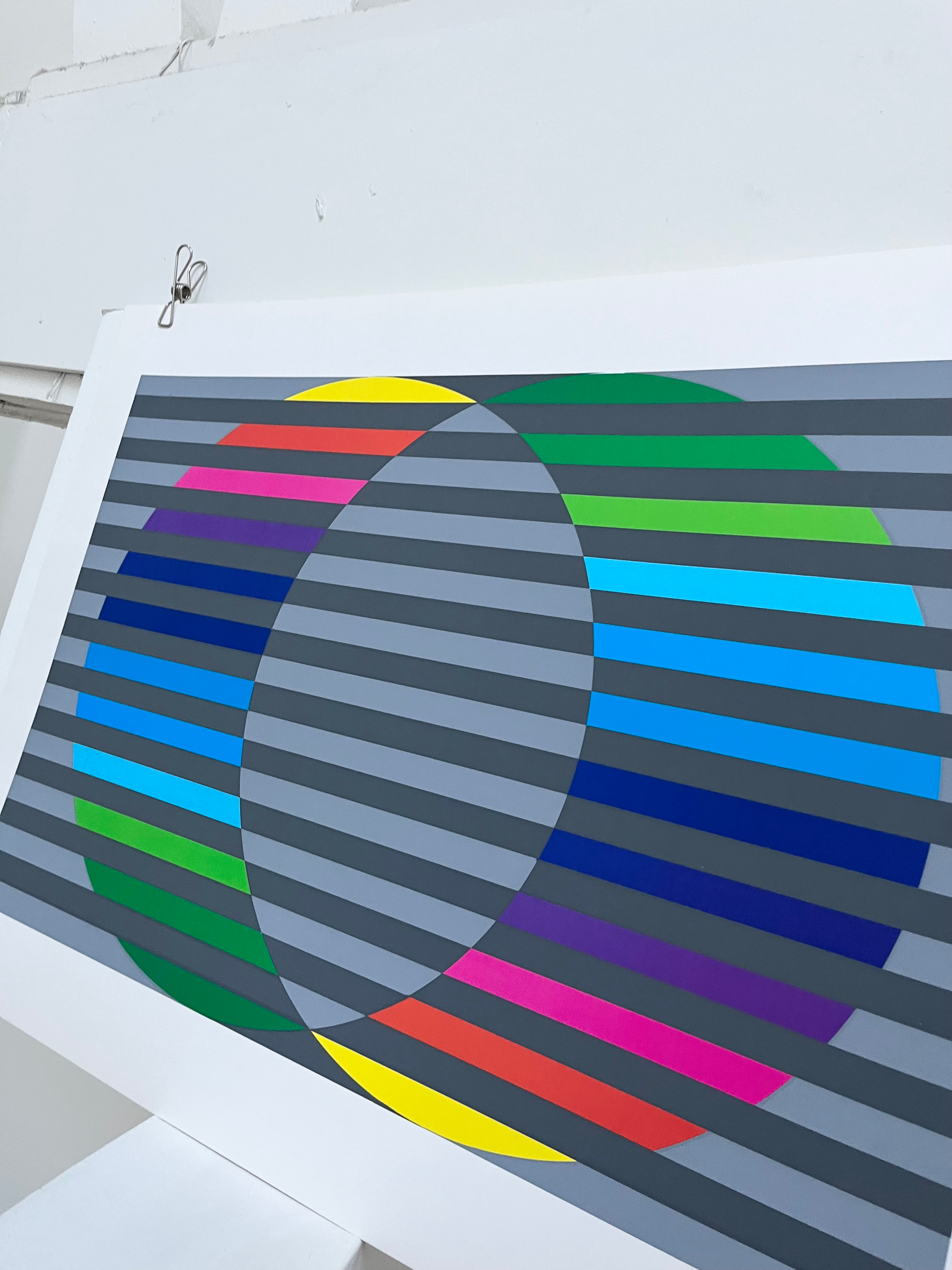 1970s Alberto Fabra Foignet Op Art Screenprint