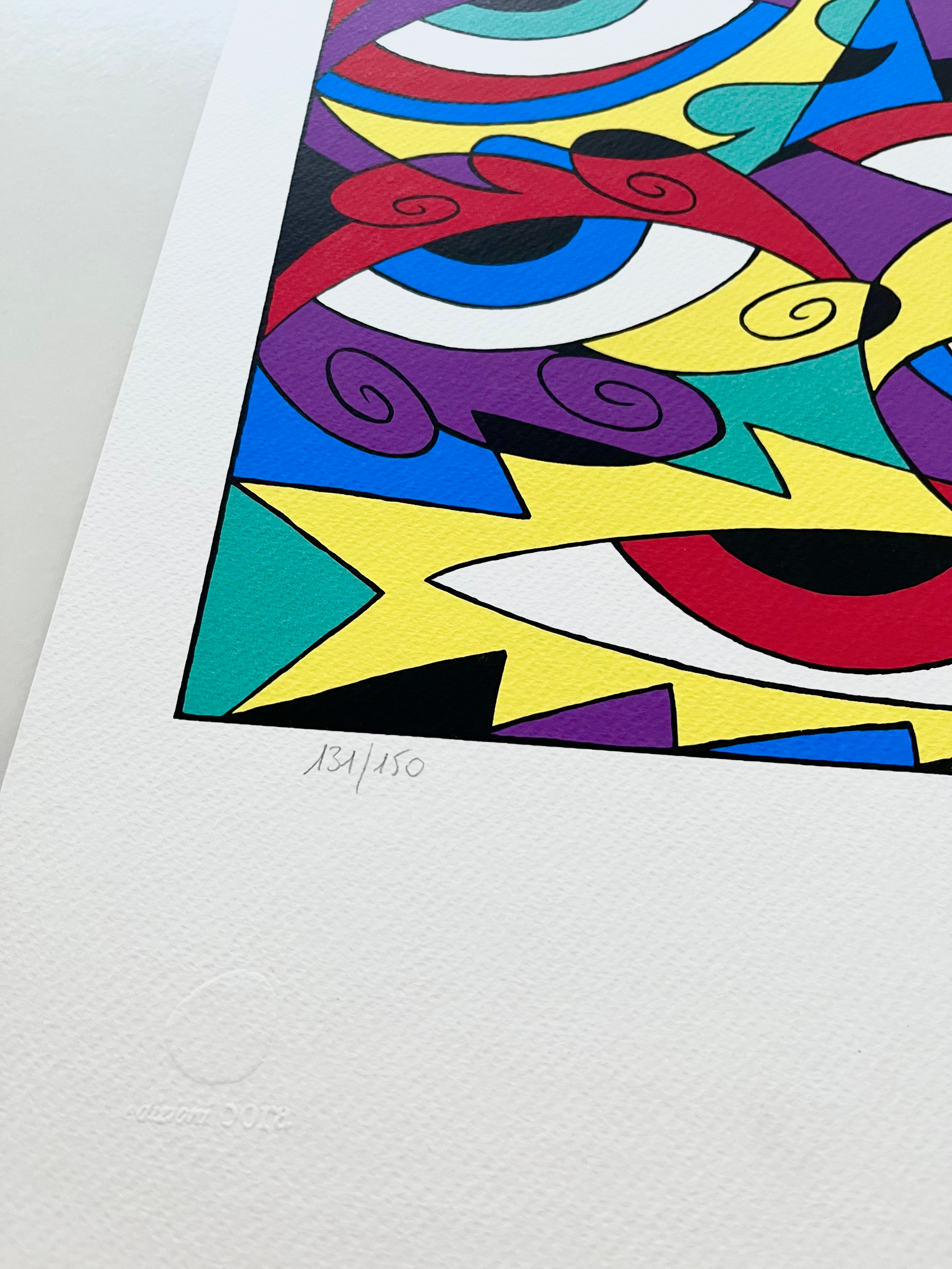 1971 Pablo Echaurren Signed Italian Serigraph