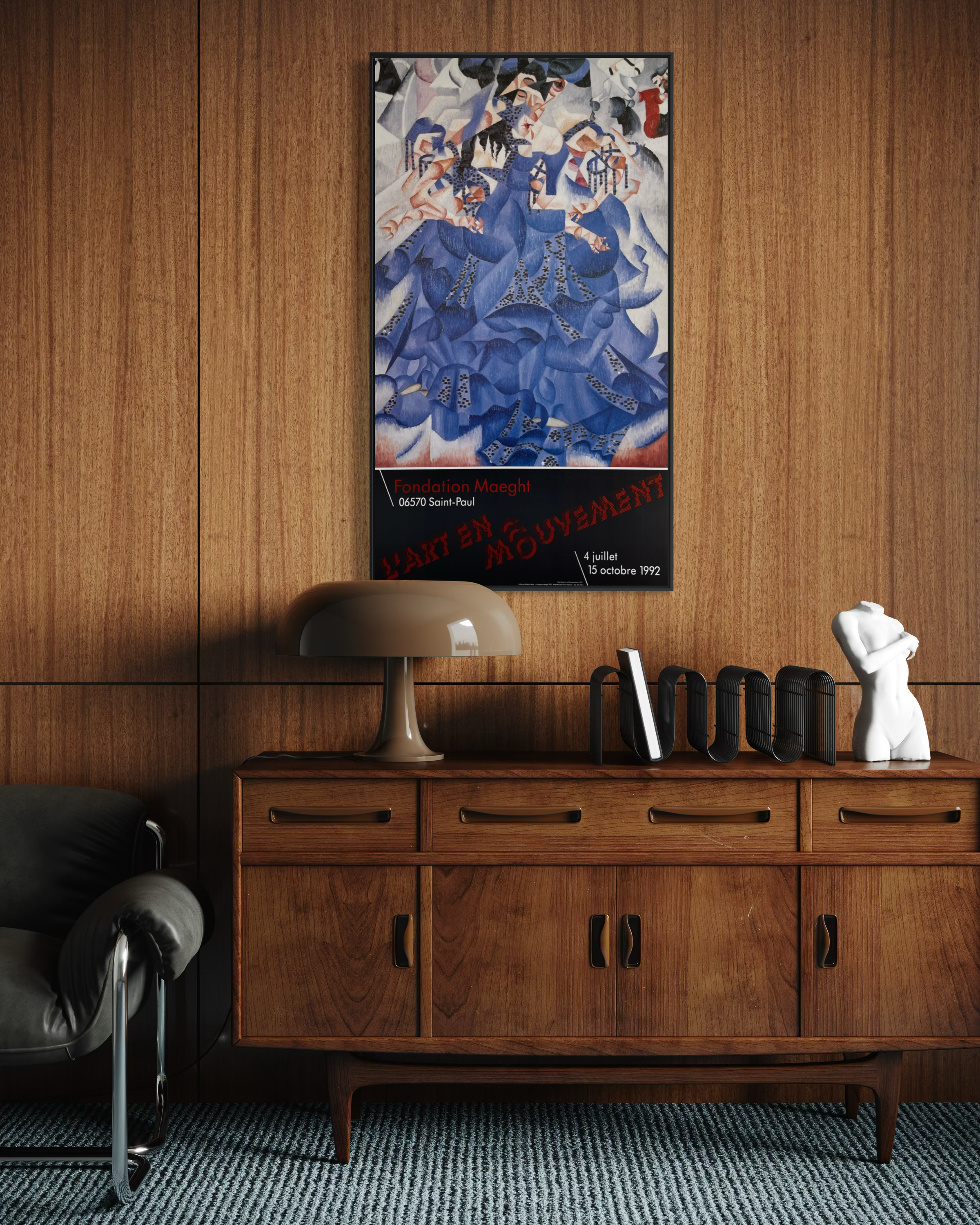 1992 Gino Severini French Art Exhibition Print Home Mockup 1