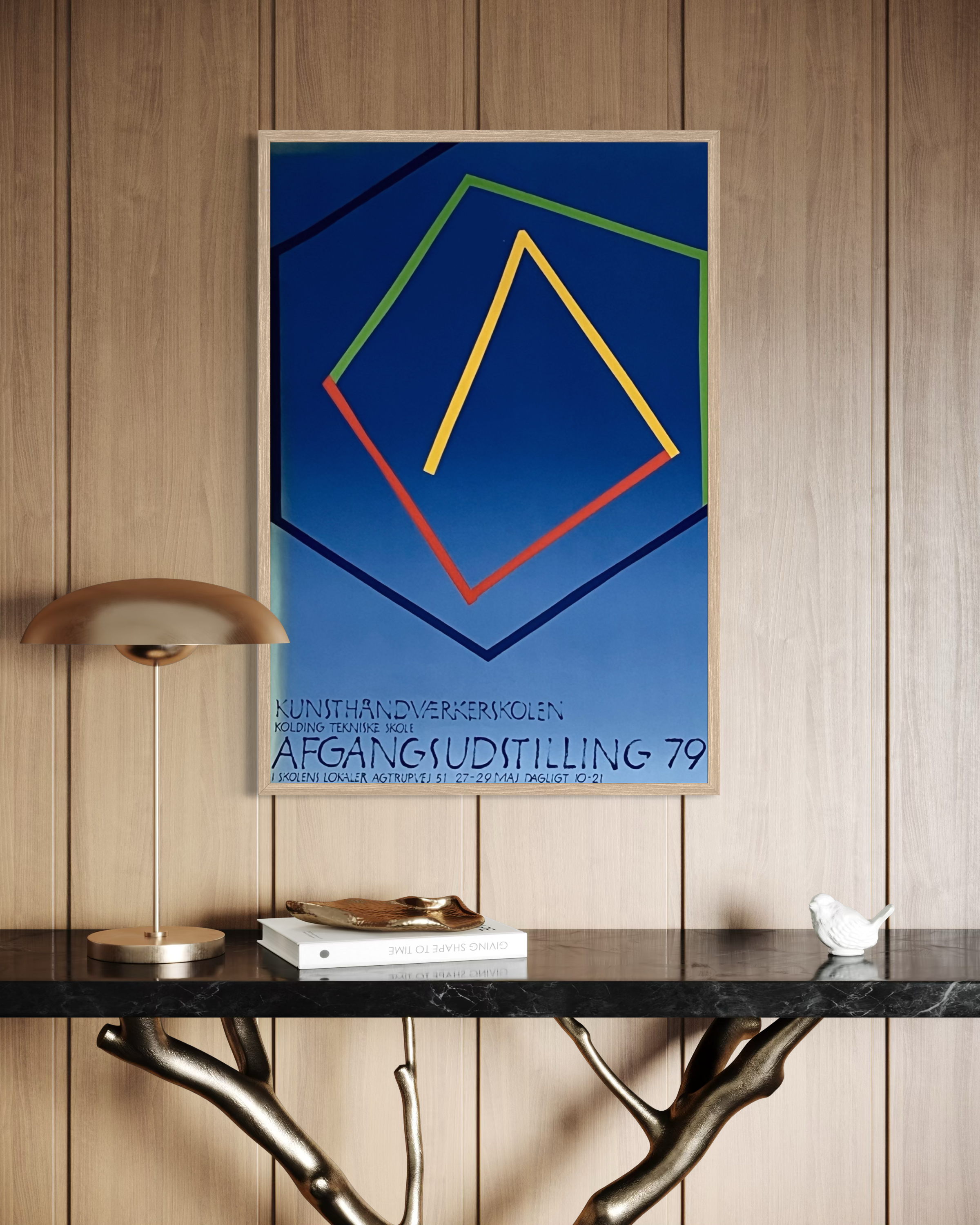 1979 Finn Skodt Danish Art Exhibition Print